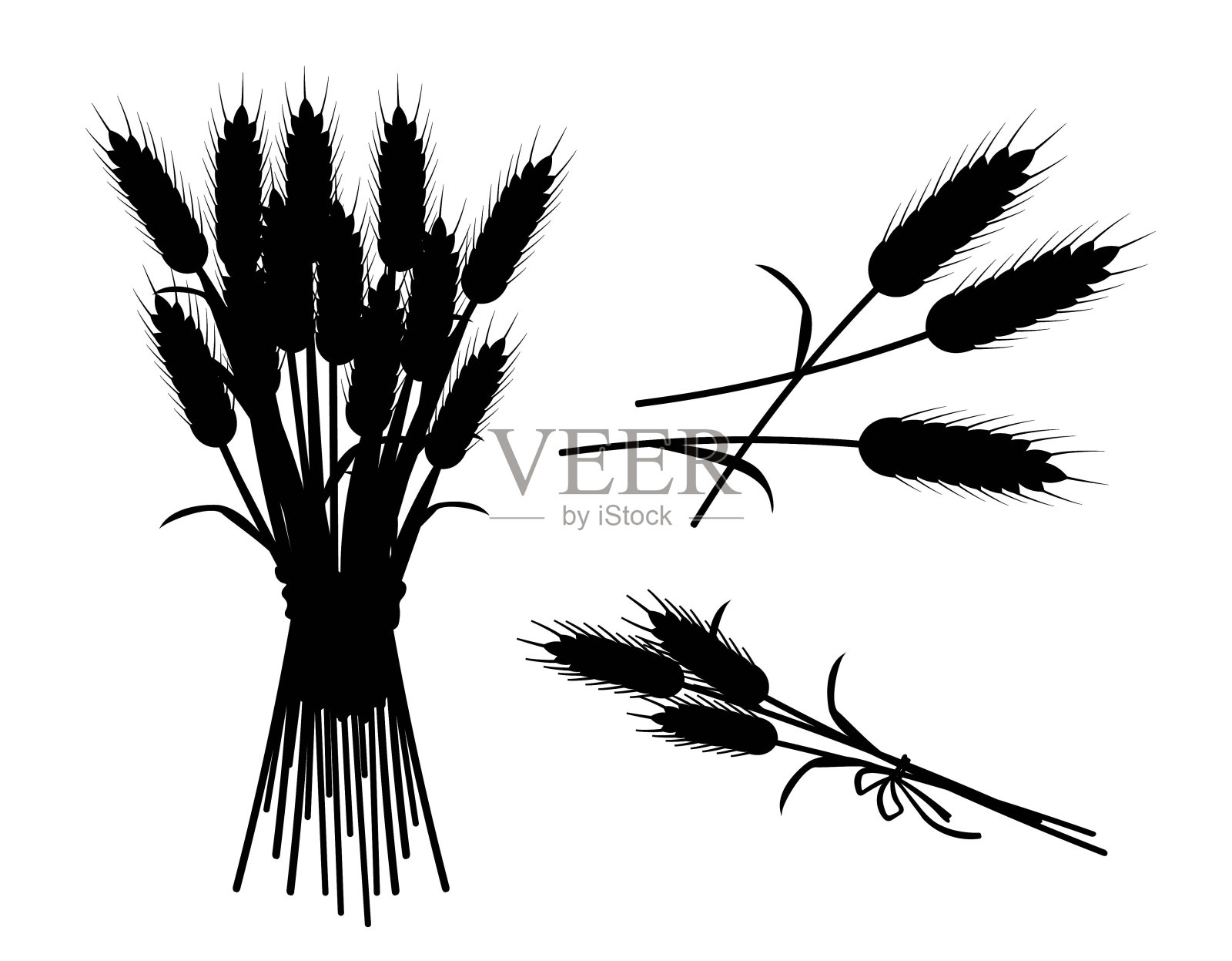 捆干草剪影设定插画图片素材