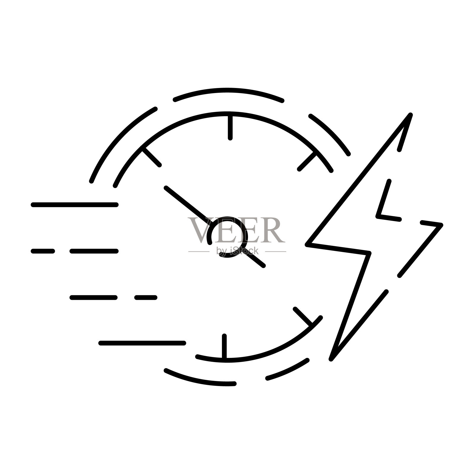 电动汽车线路图标。电动汽车电缆外形和插头充电黑色符号。环保电动汽车概念。矢量电图解插画图片素材