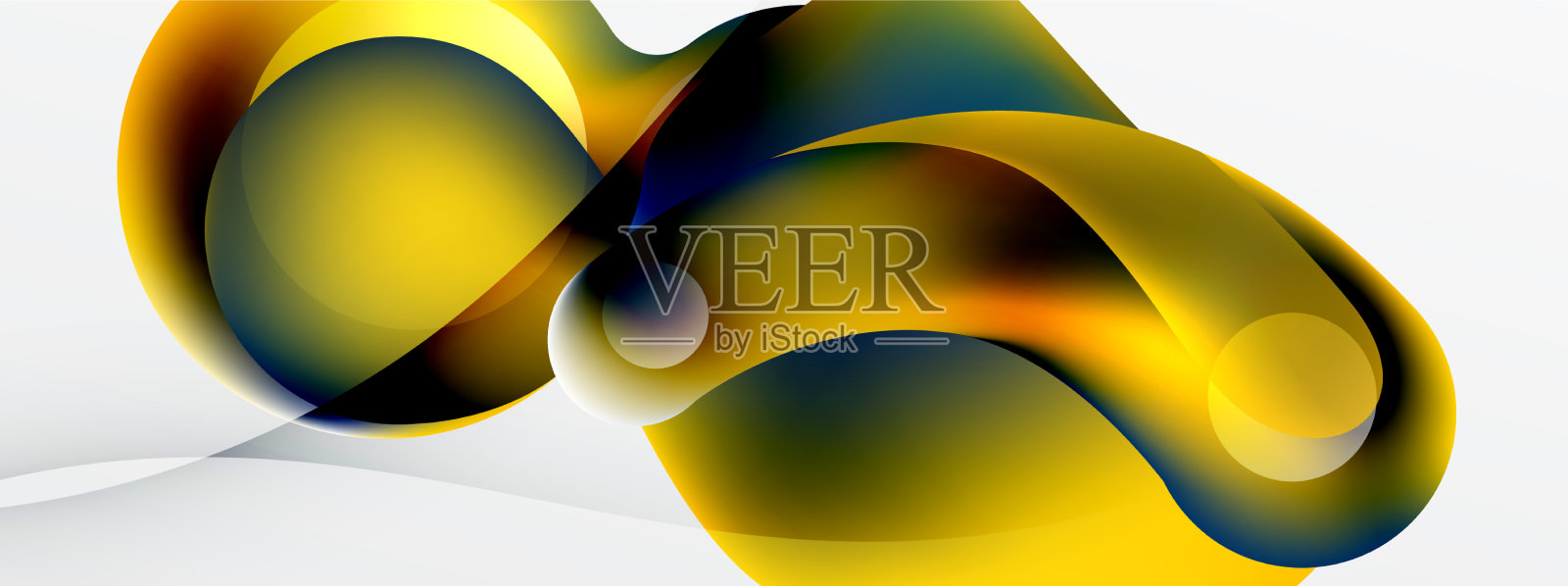 流体抽象背景圆形和圆形插画图片素材