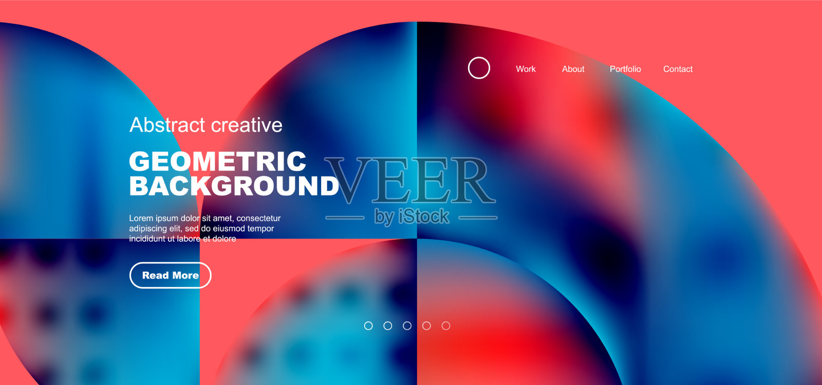 圆形、圆形和线条与流体插画图片素材