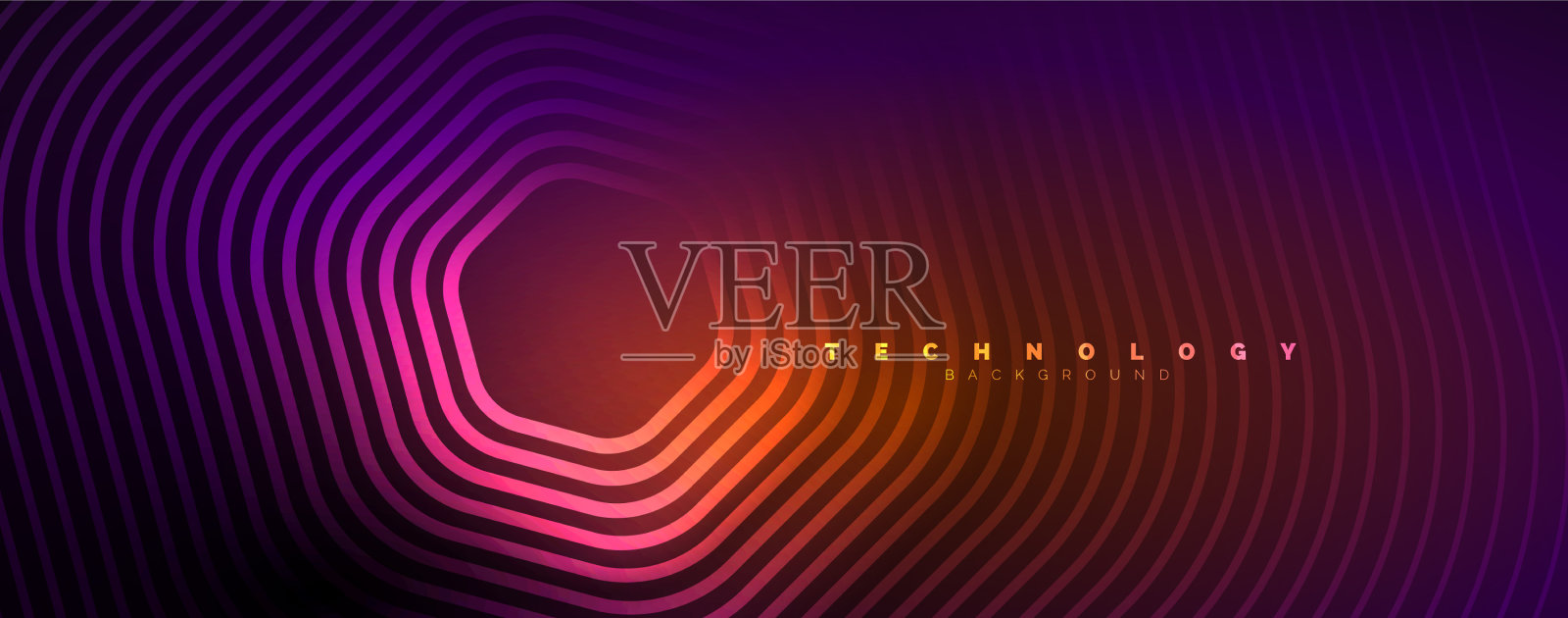 科技闪亮的六边形抽象背景插画图片素材