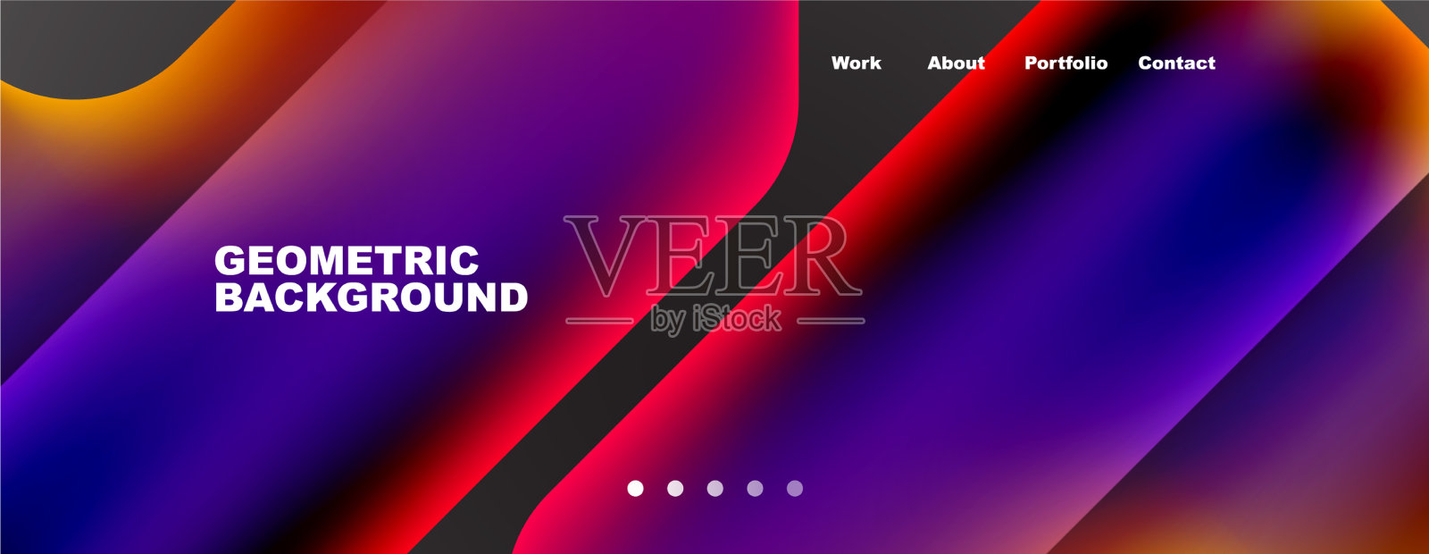 新潮极简几何构图插画图片素材