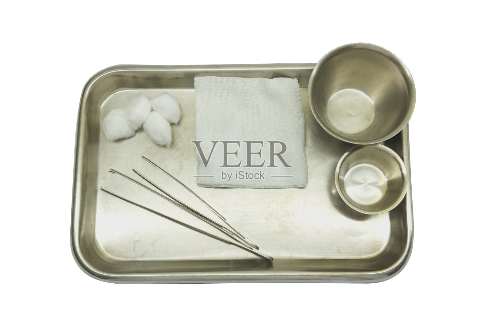 设置在白色背景上的敷料，裁剪路径照片摄影图片