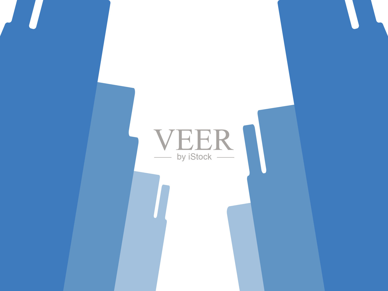 摩天大楼剪影背景插画图片素材