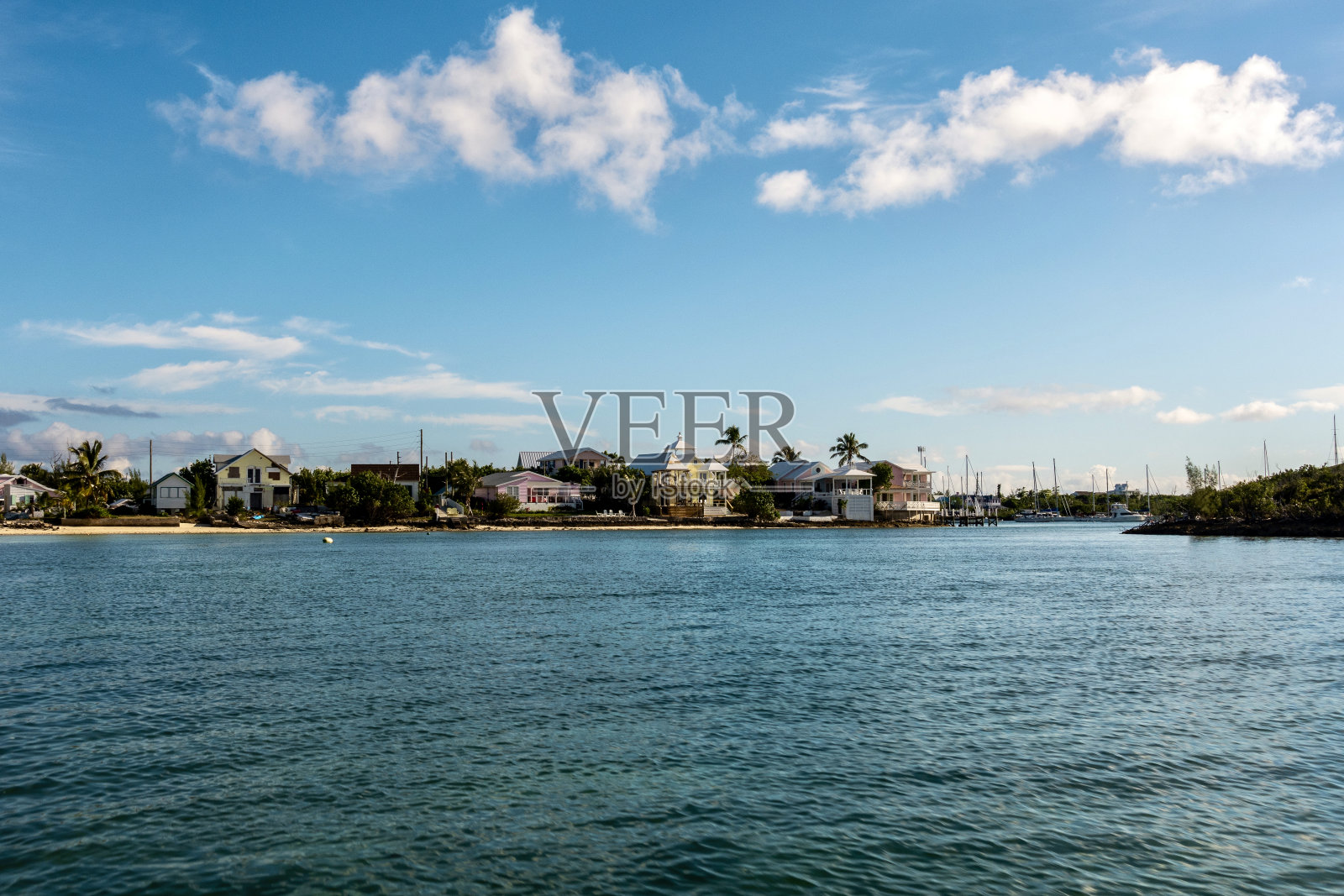 巴哈马大阿巴科岛希望镇的鸟瞰图照片摄影图片
