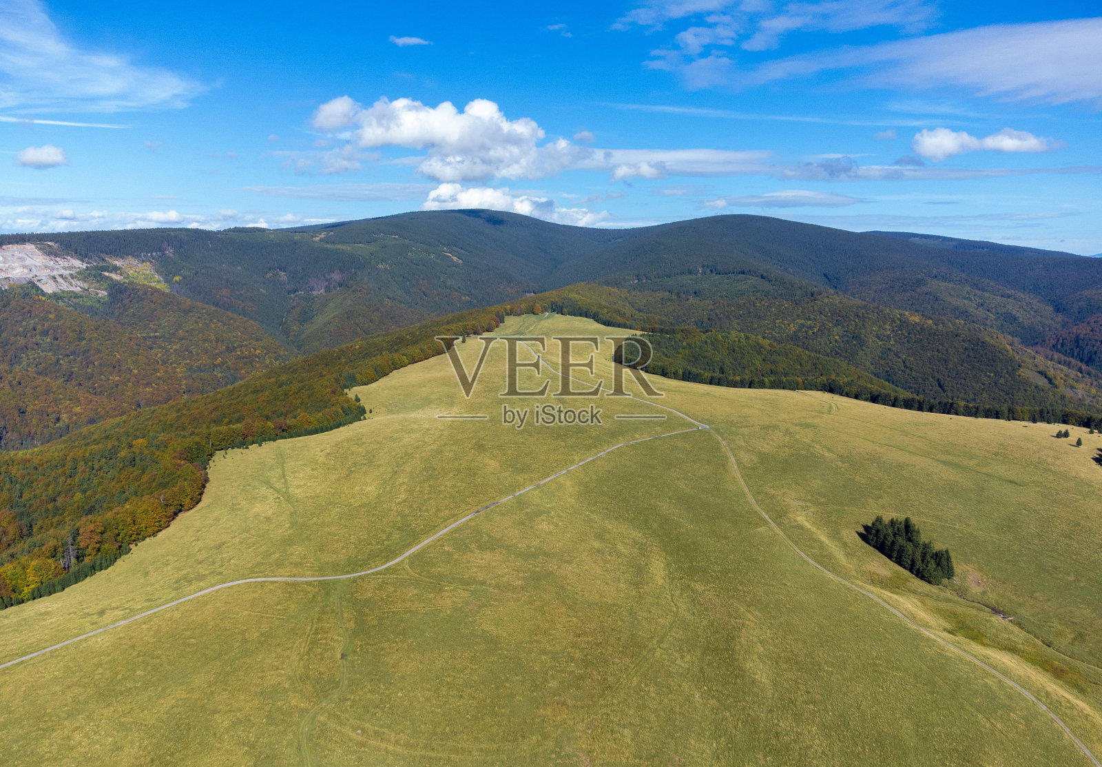 高寒牧场景观鸟瞰图照片摄影图片