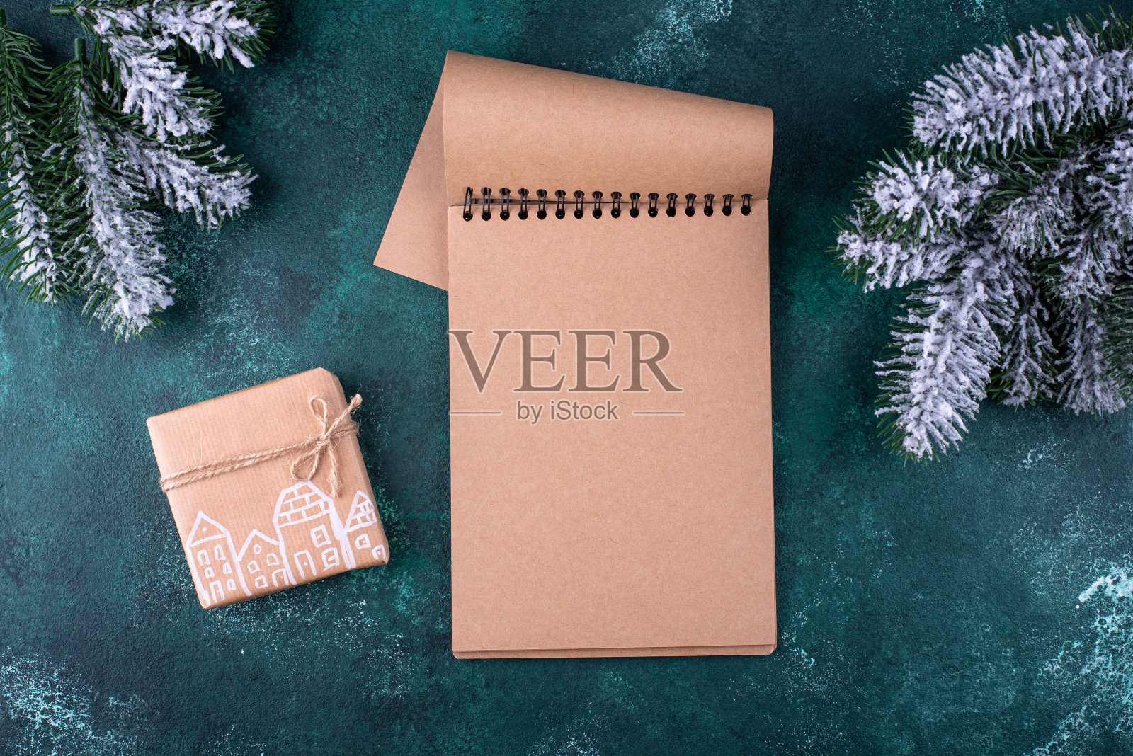 圣诞节作文用空工艺笔记本照片摄影图片