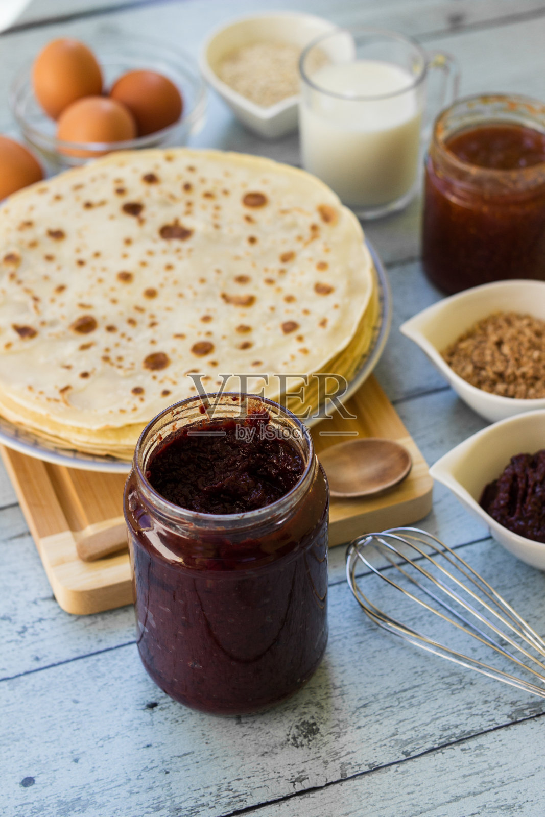 煎饼堆照片摄影图片