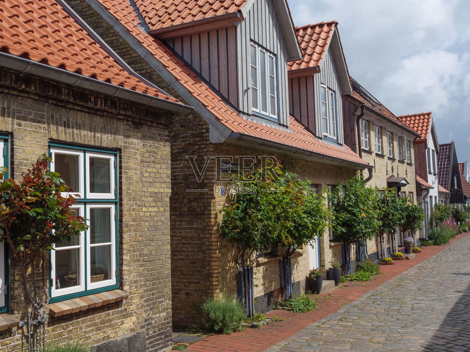德国石勒苏益格-荷尔斯泰因州的老式石头房子外观照片摄影图片