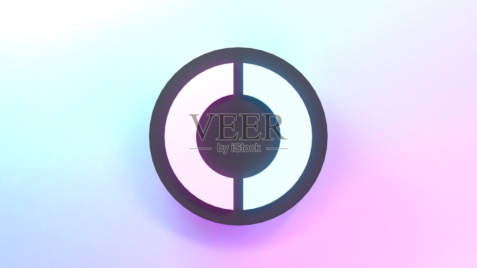 圆形条形图。3d渲染插图。插画图片素材