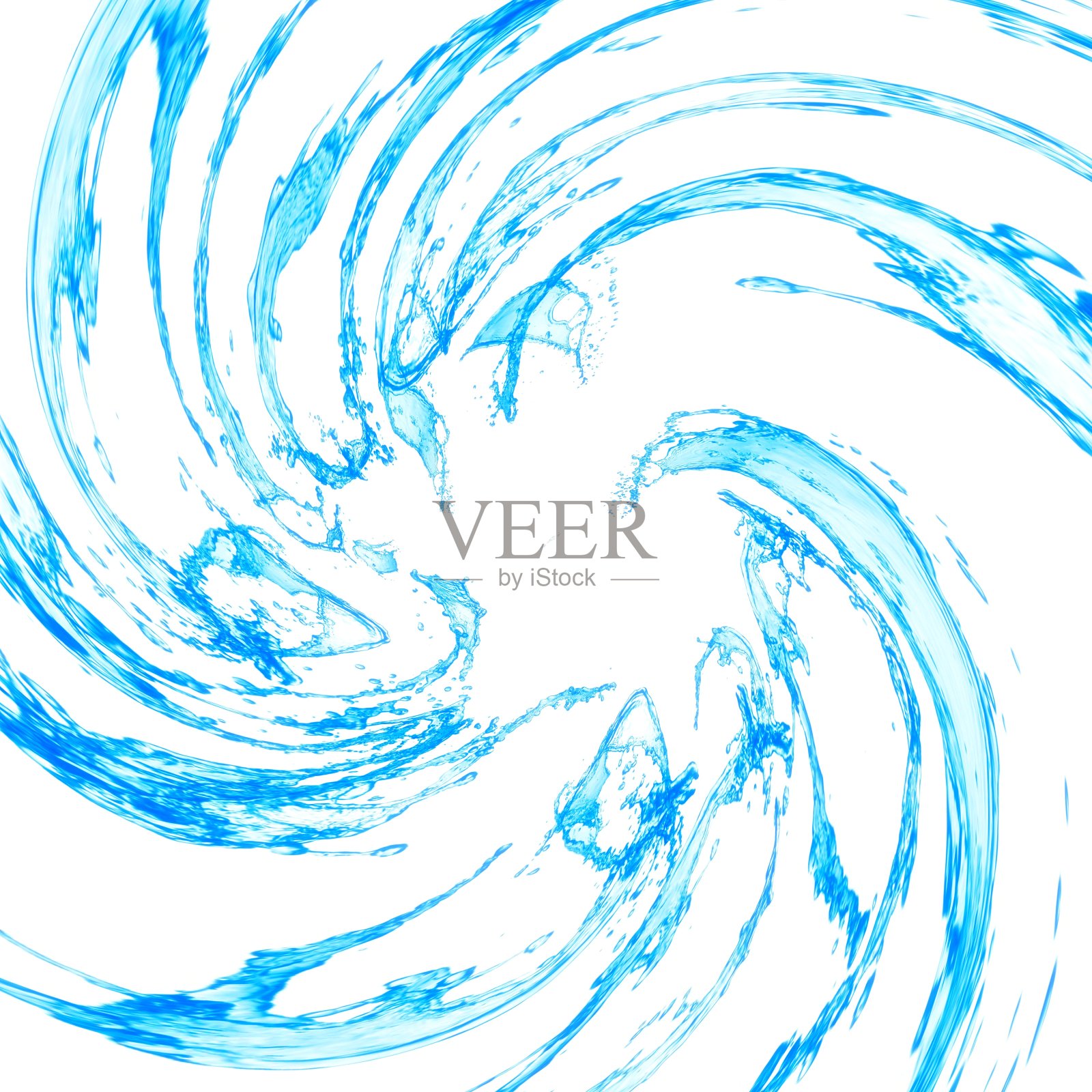 抽象的背景与旋转的蓝色液体照片摄影图片