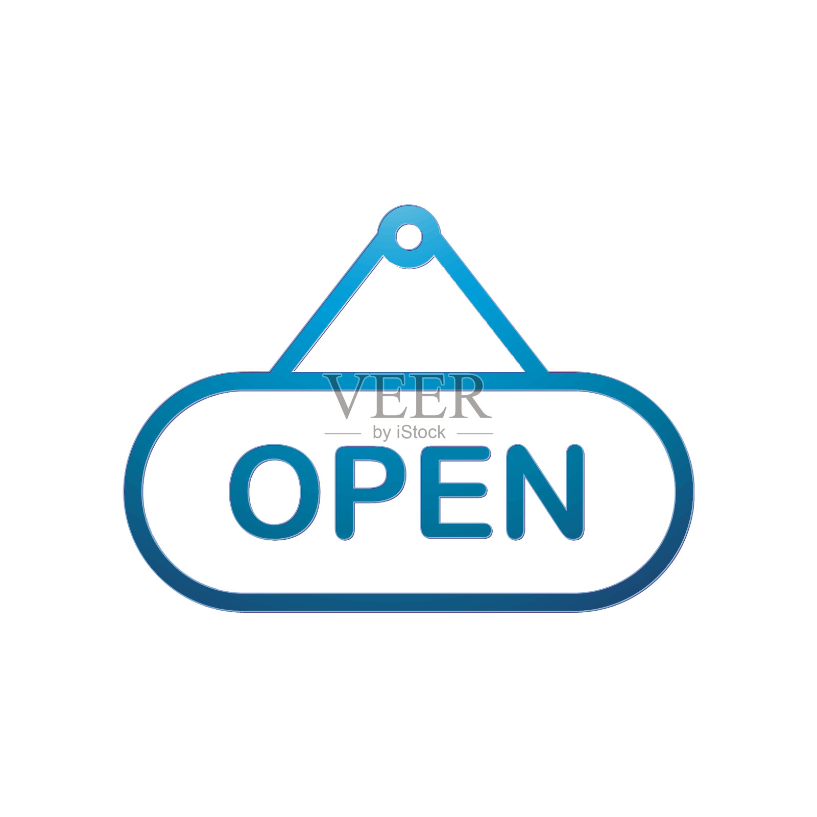 图解打开符号图标的矢量图形插画图片素材