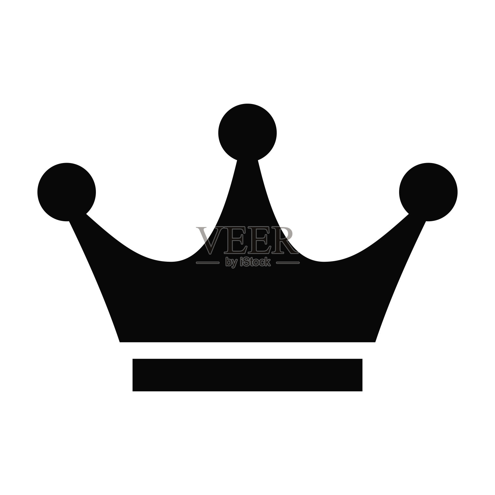 皇冠简单平面图标矢量图标素材