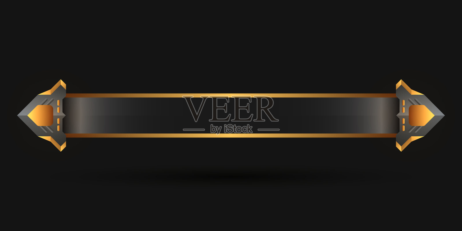 摘要黑金游戏界面屏幕标题条幅模板插画图片素材