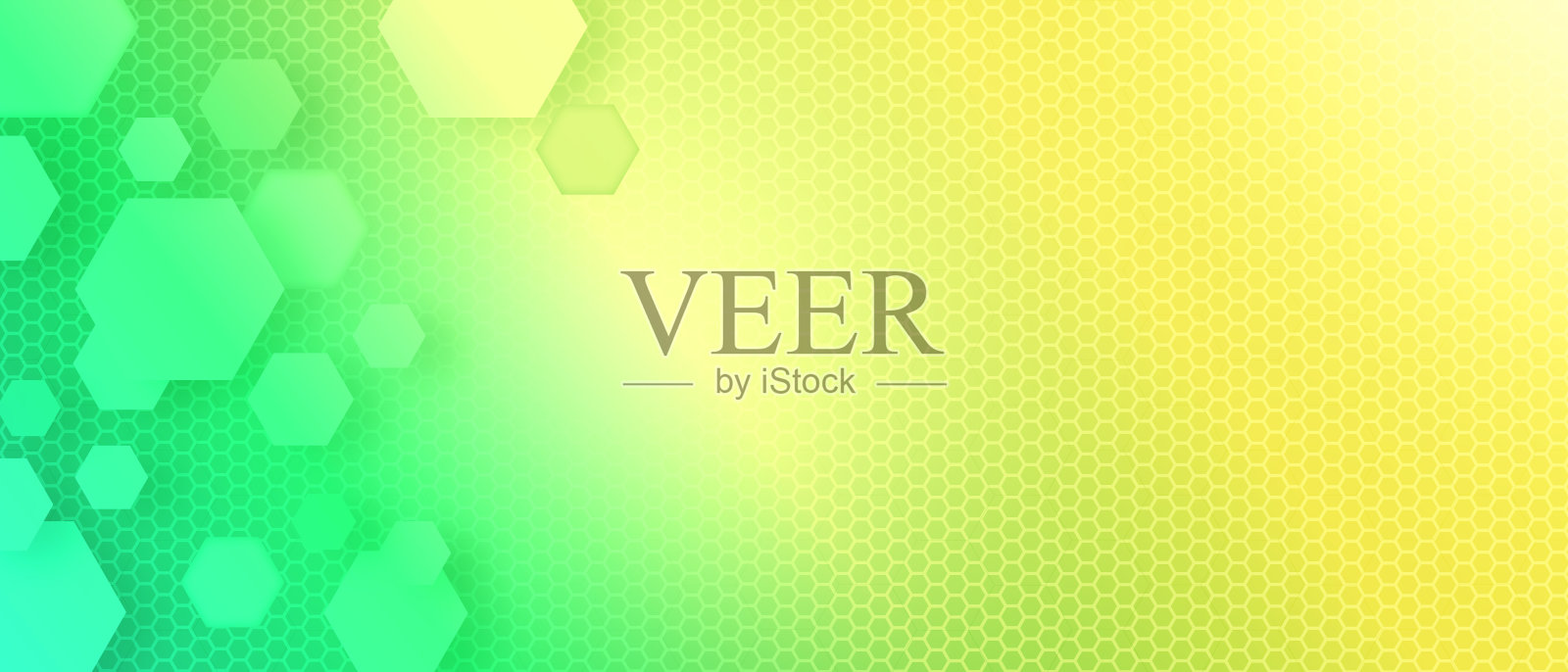 摘要绿黄几何技术数字高科技概念及未来主义设计背景插画图片素材