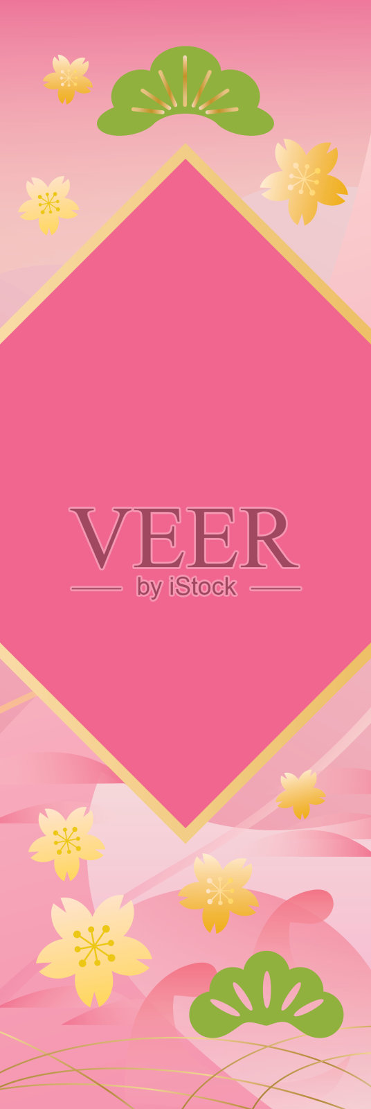 日本传统背景。插画图片素材