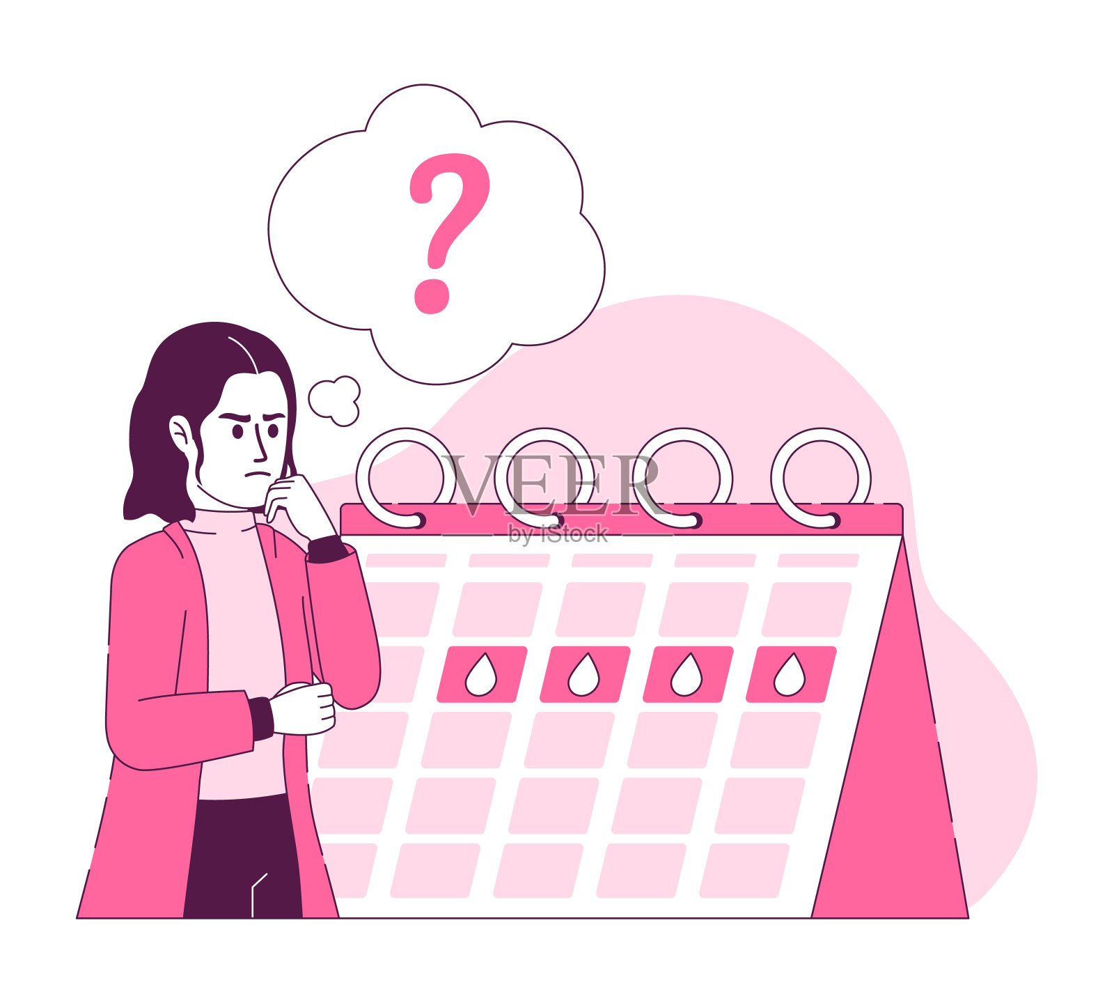 周期问题平面概念矢量插图设计模板素材