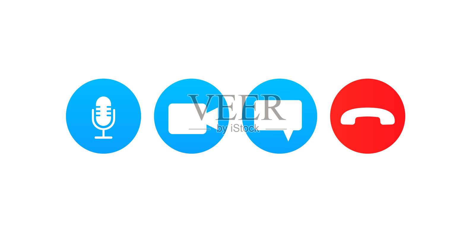 网站视频通话图标设置。矢量图图标素材