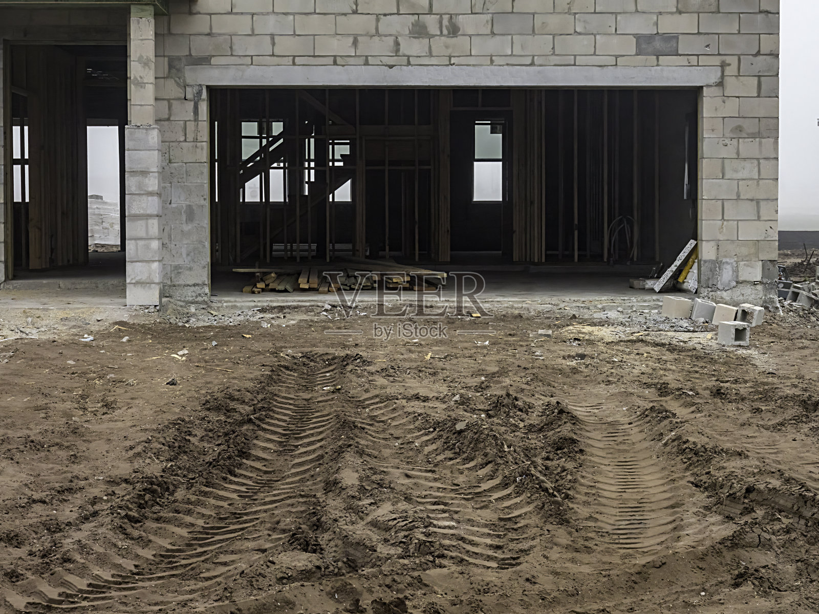 佛罗里达州房屋建筑工地的街景照片摄影图片