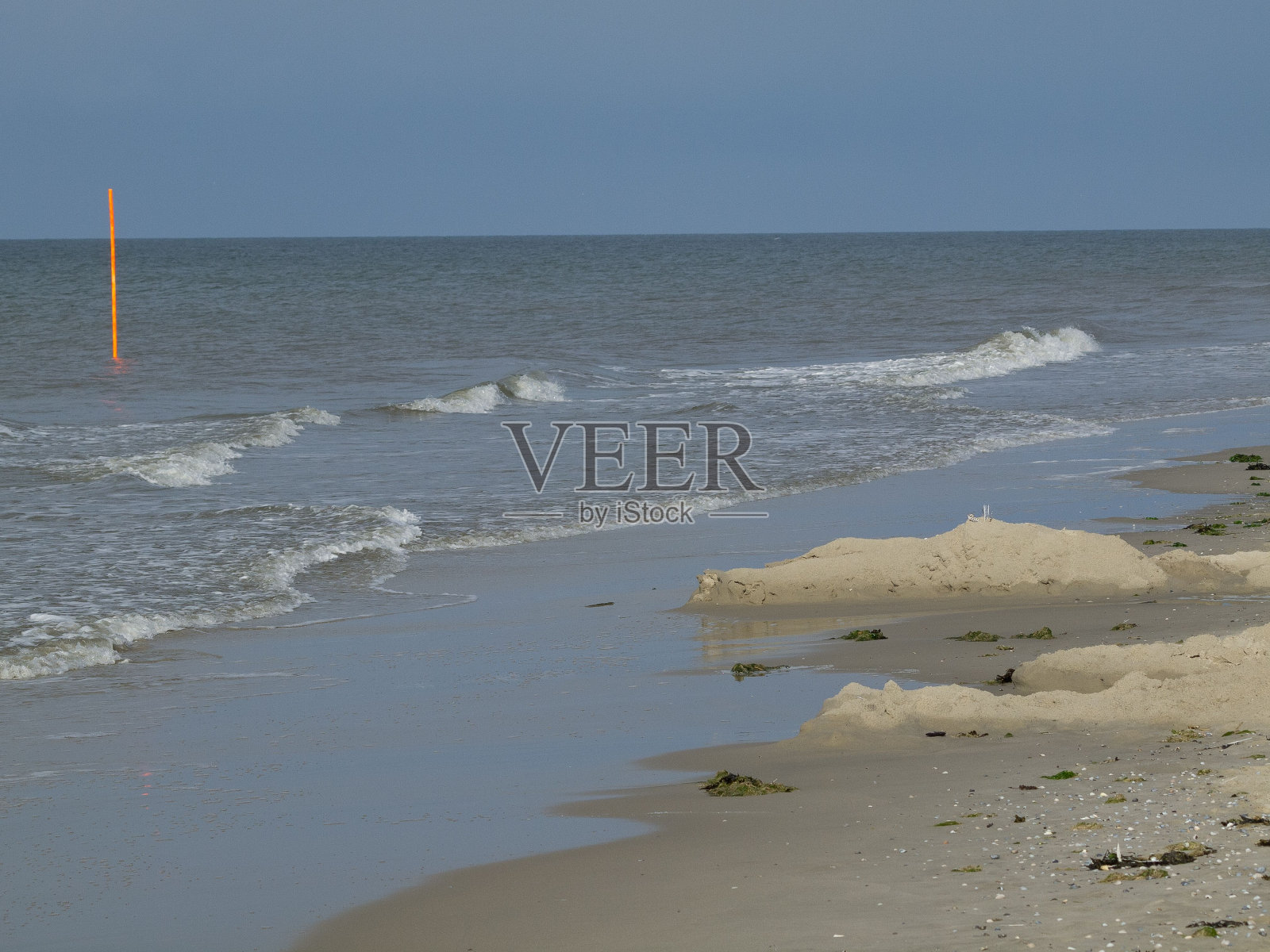 德国Juist岛上美丽的沙滩和北海。照片摄影图片