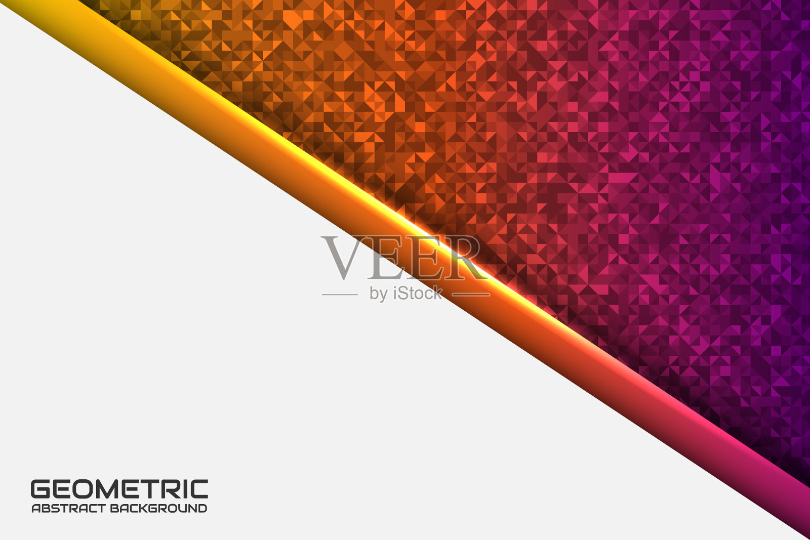 三维白色几何抽象背景重叠层上明亮的空间与彩色多边形形状效果装饰。图形设计元素镂空风格的概念旗帜，传单，卡片，封面或着陆页插画图片素材