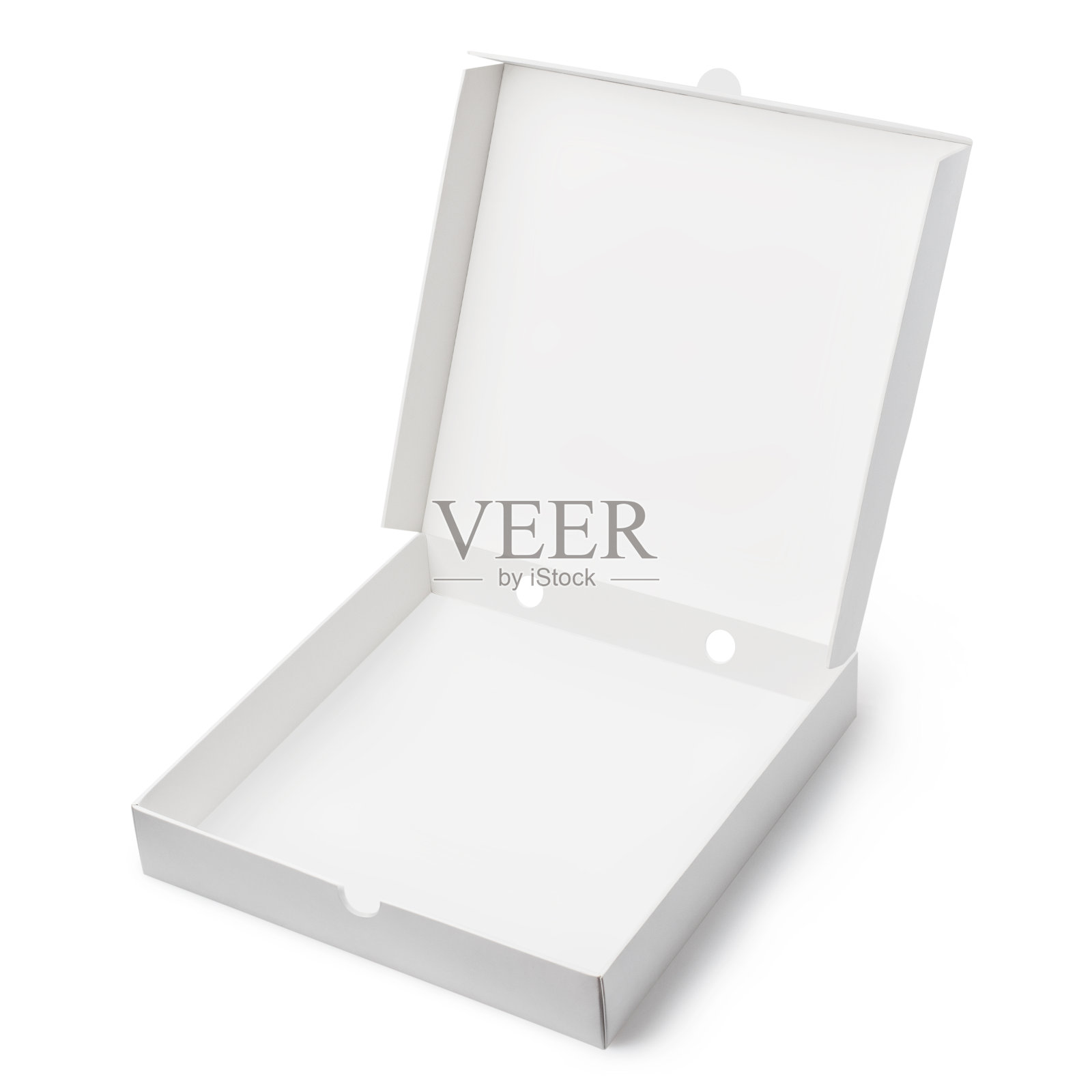 白开的披萨盒子上放白的照片摄影图片