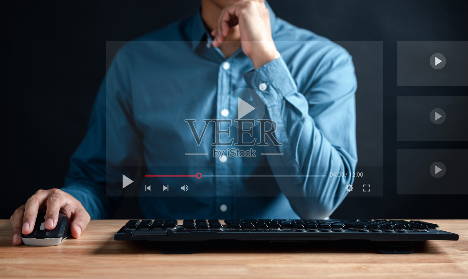 虚拟屏幕在线学习、网络视频观看、网络研讨会、网络教育、电子学习、网络研讨会在线学习、视频教程照片摄影图片