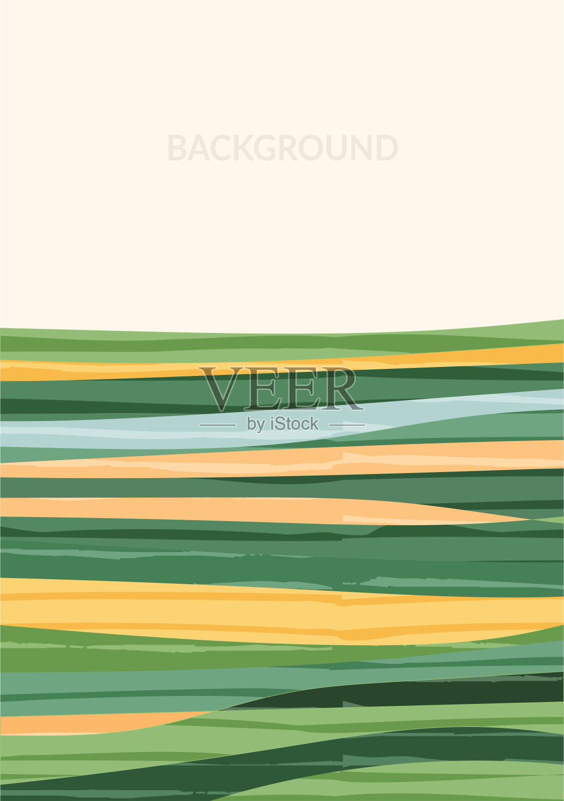 绿色农场农业领域模板。农业设计矢量布局。抽象的生态海报。垂直生态背景。生态乡村，山形，装饰有机农田，自然艺术传单插画图片素材