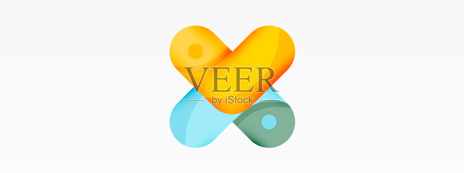 创意几何壁纸圆形箭头形状设计模板素材