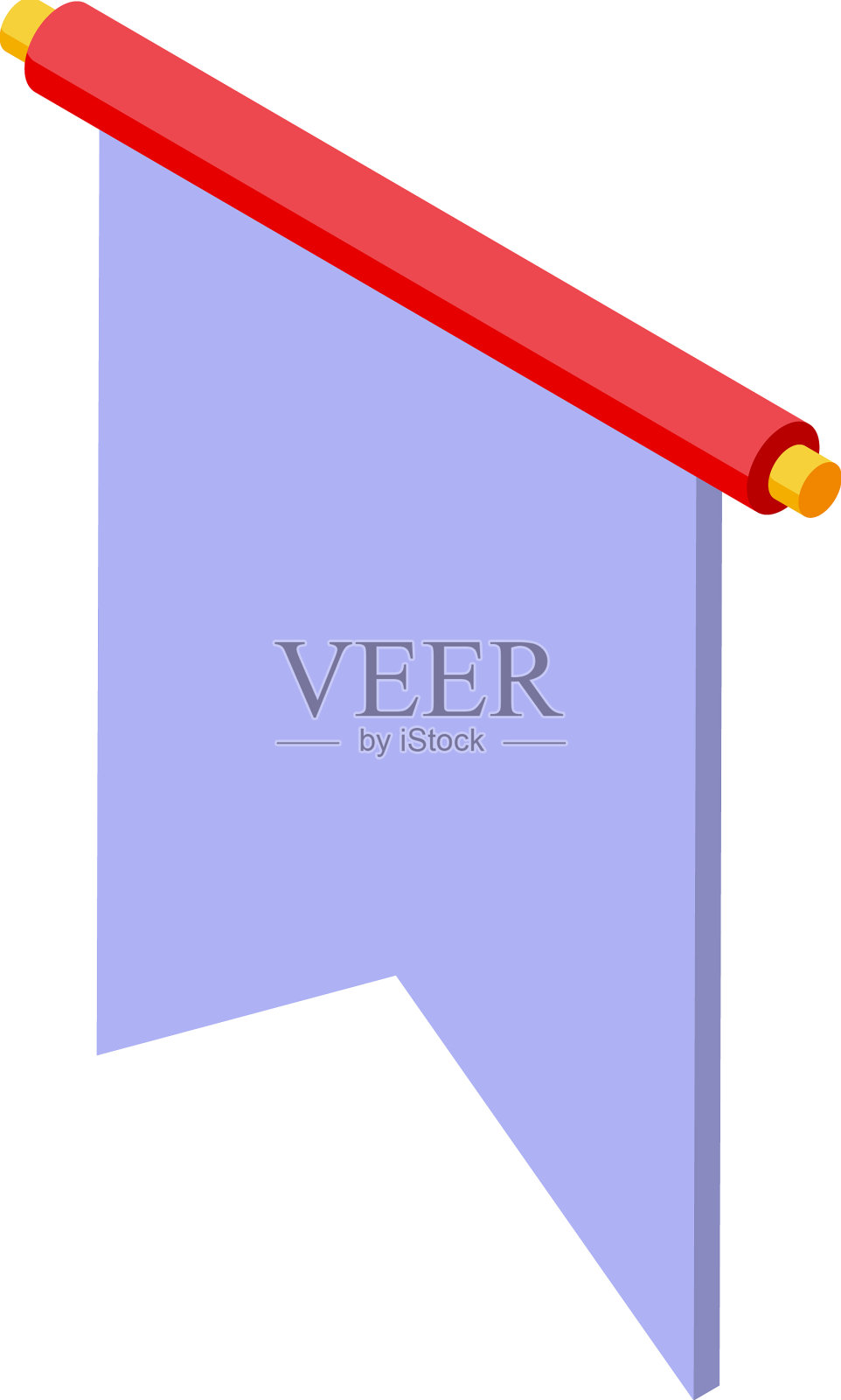 喜庆卷图标等距中文卷轴插画图片素材