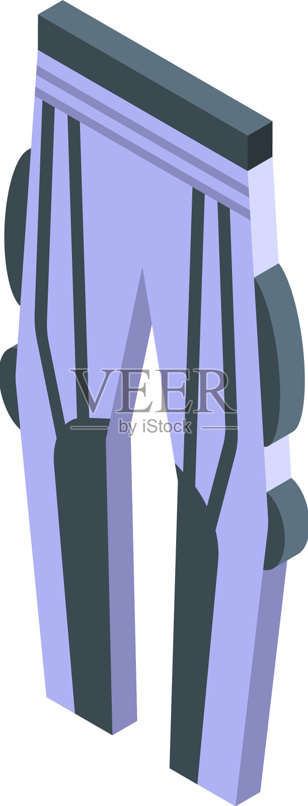 皮裤图标等距机车制服插画图片素材