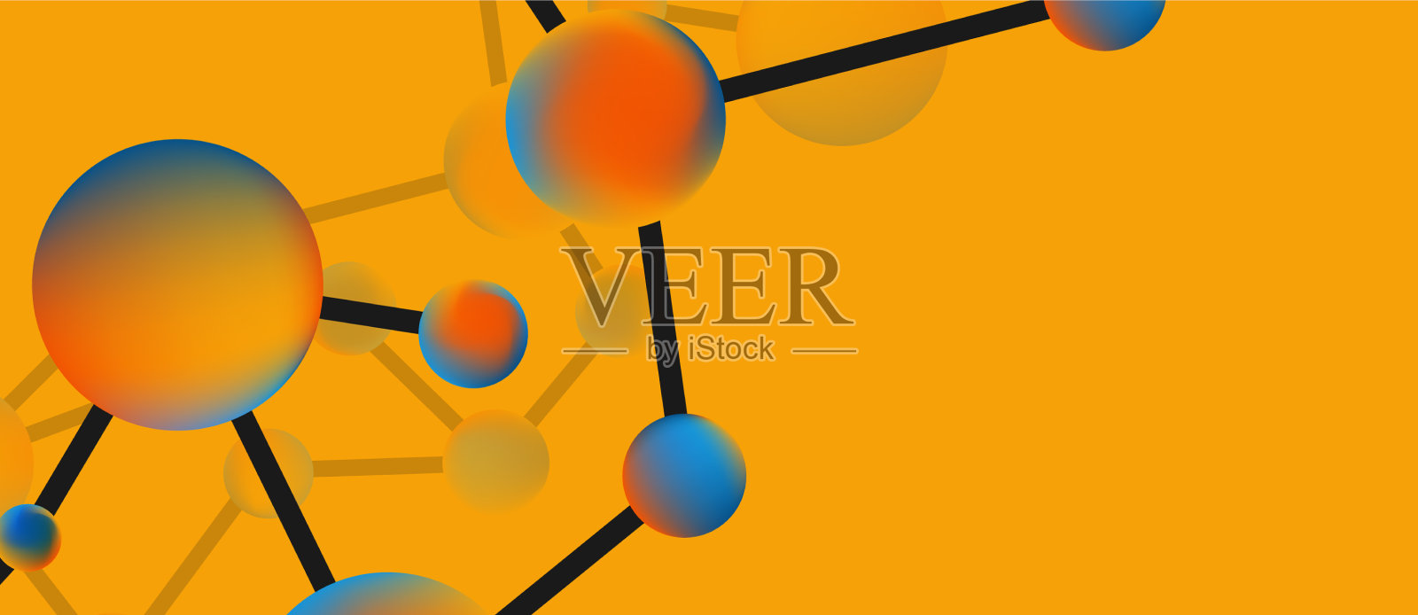 线点连接几何抽象插画图片素材