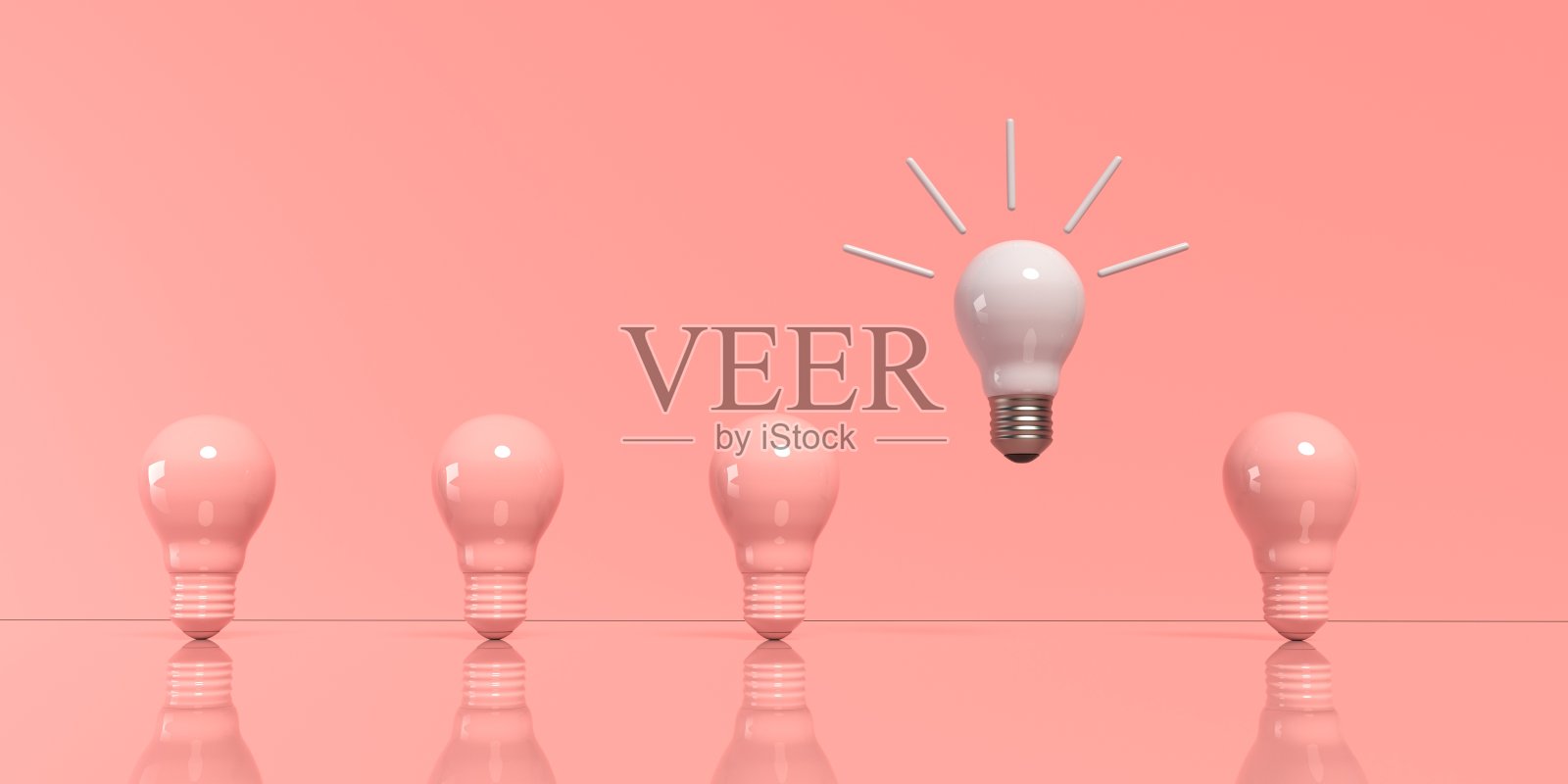 一个独特的想法灯泡照片摄影图片