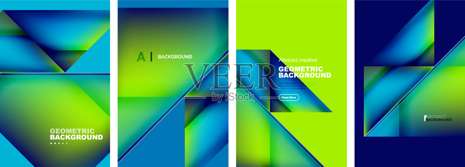 一组抽象背景-重叠插画图片素材