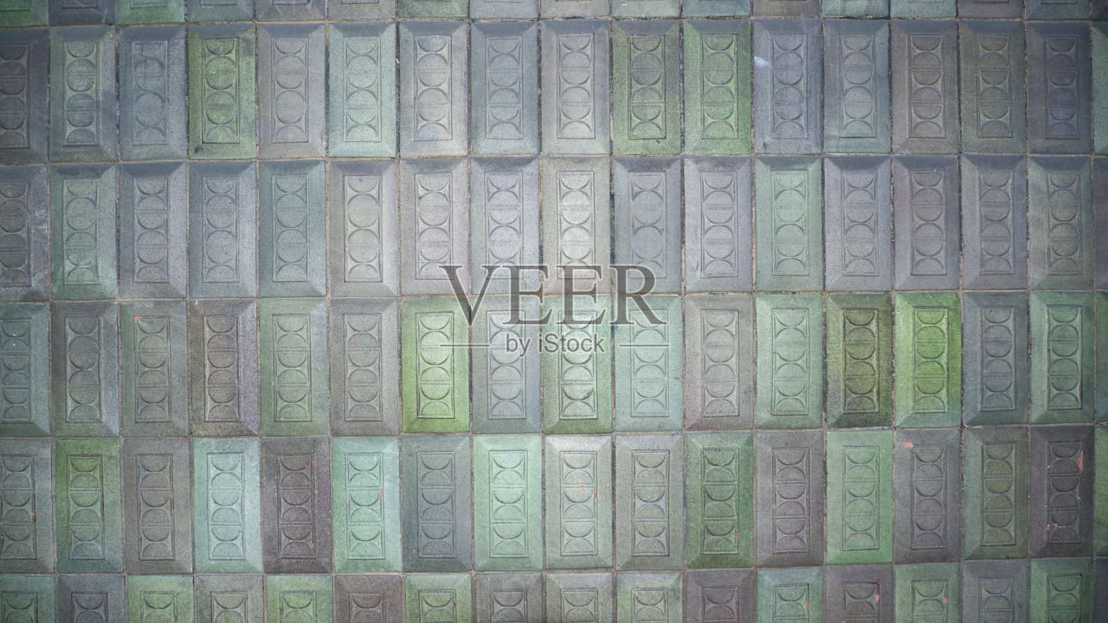 复古的绿色瓷砖墙照片摄影图片