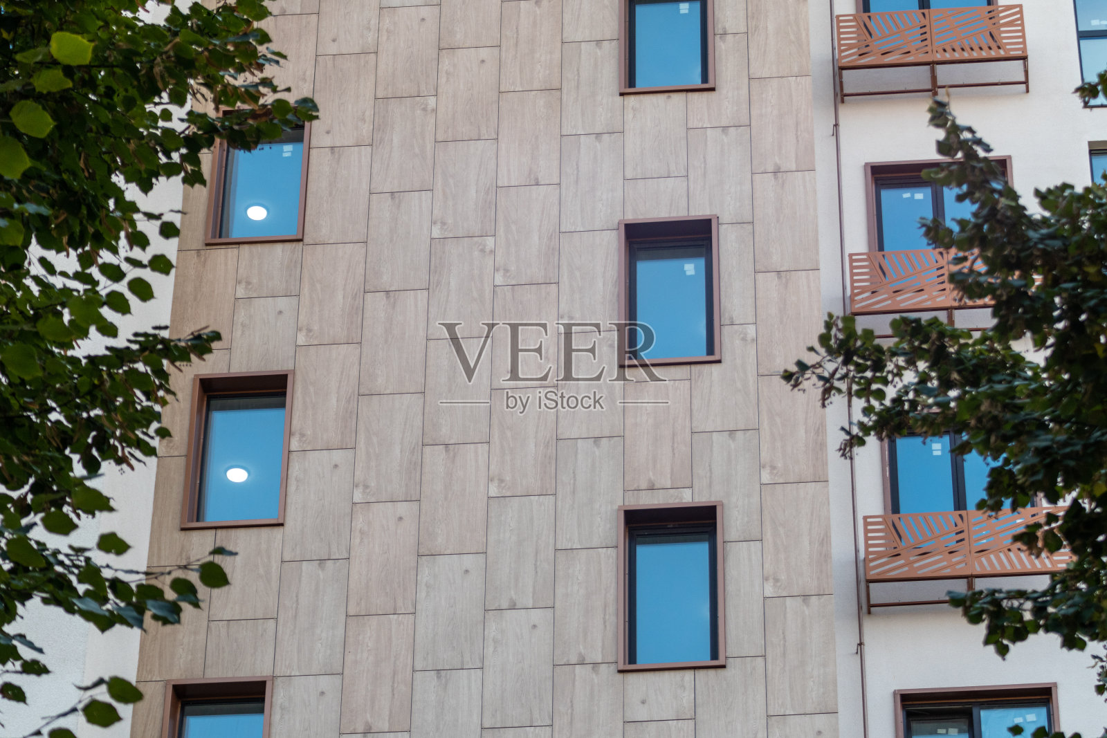 现代住宅建筑立面建筑照片摄影图片