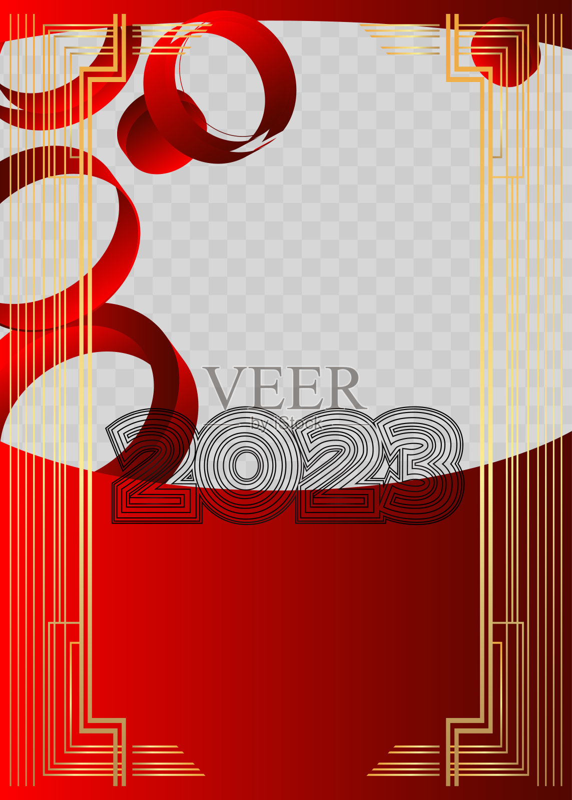 豪华豪华2023背景矢量插图。抽象事件海报模板网站，横幅，书籍封面，演示。插画图片素材