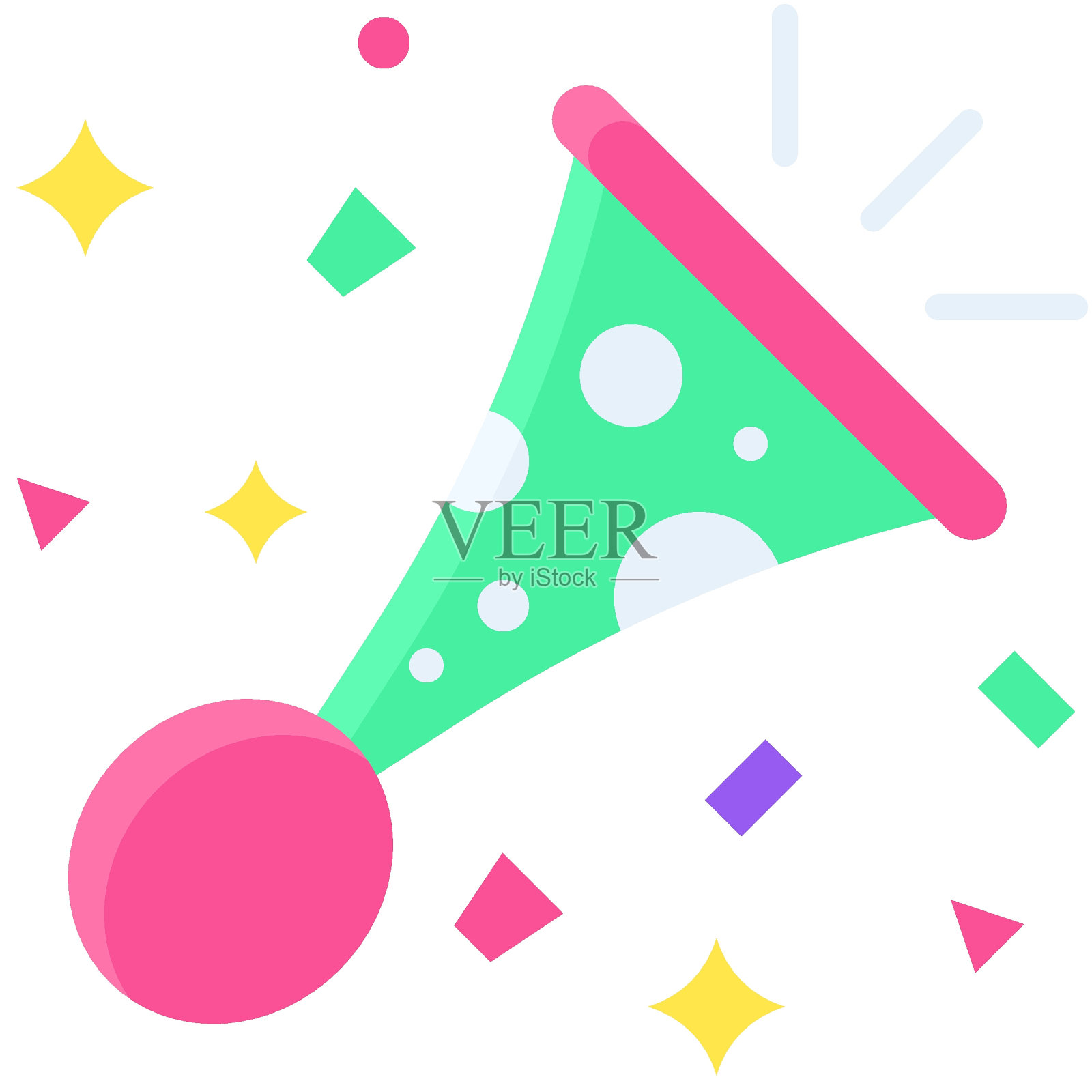 派对礼花图标，新年相关矢量插画图片素材