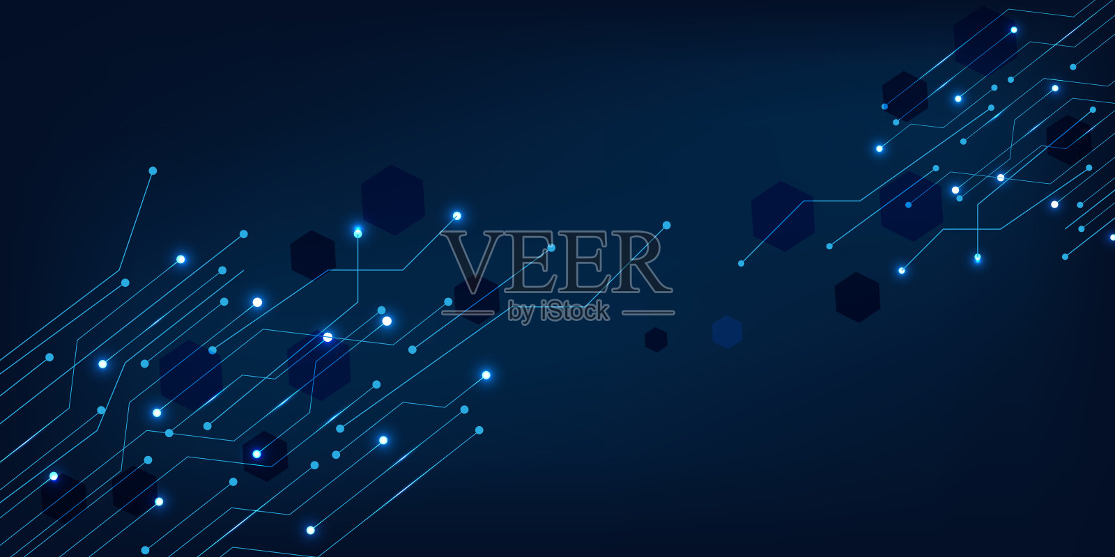 未来电路板，电子主板，通信与工程概念，高科技数字技术概念插画图片素材