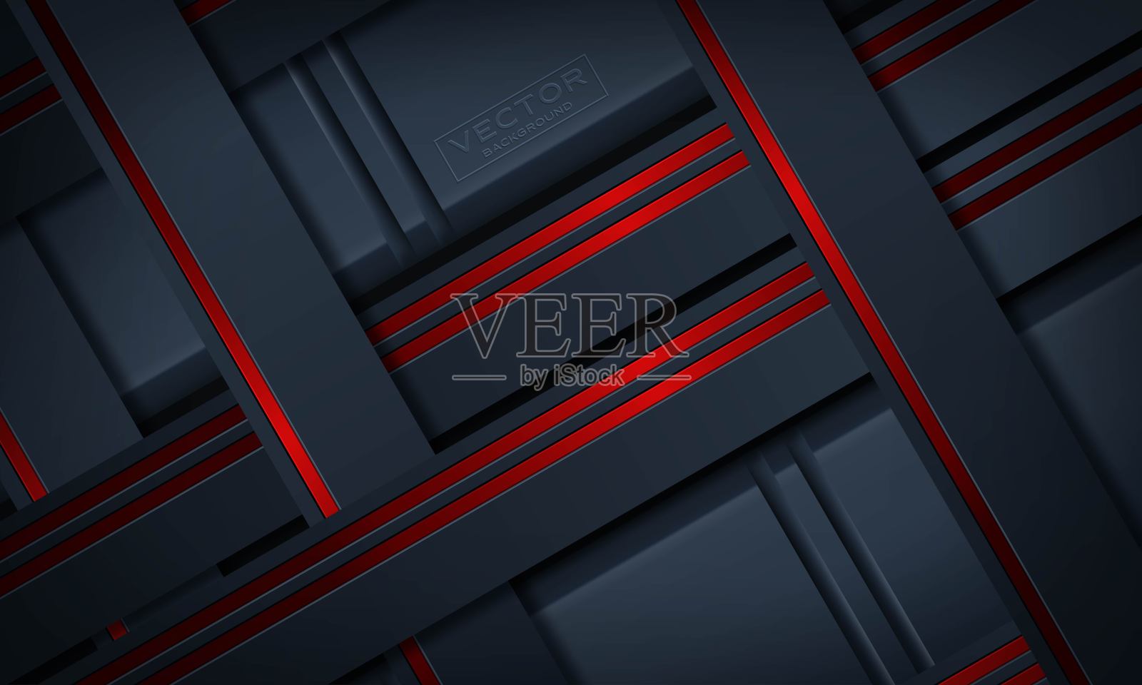 抽象的深蓝色横幅模板插画图片素材