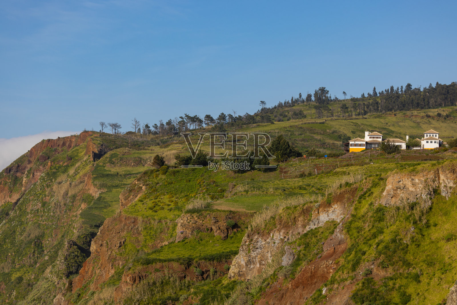 大西洋上美丽的马德拉岛上奇妙的绿色景观。照片摄影图片