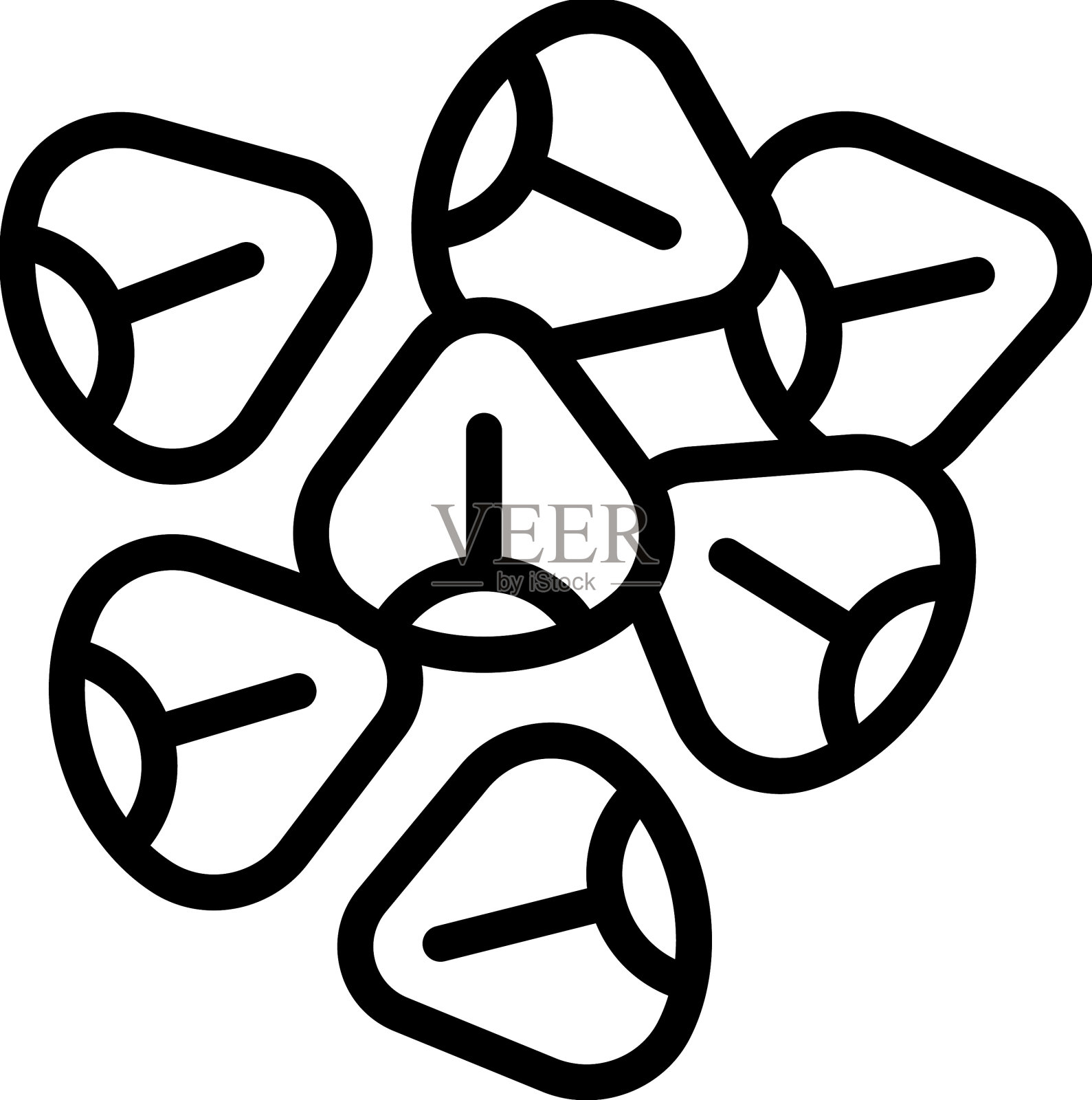 农业荞麦图标轮廓有机图标素材