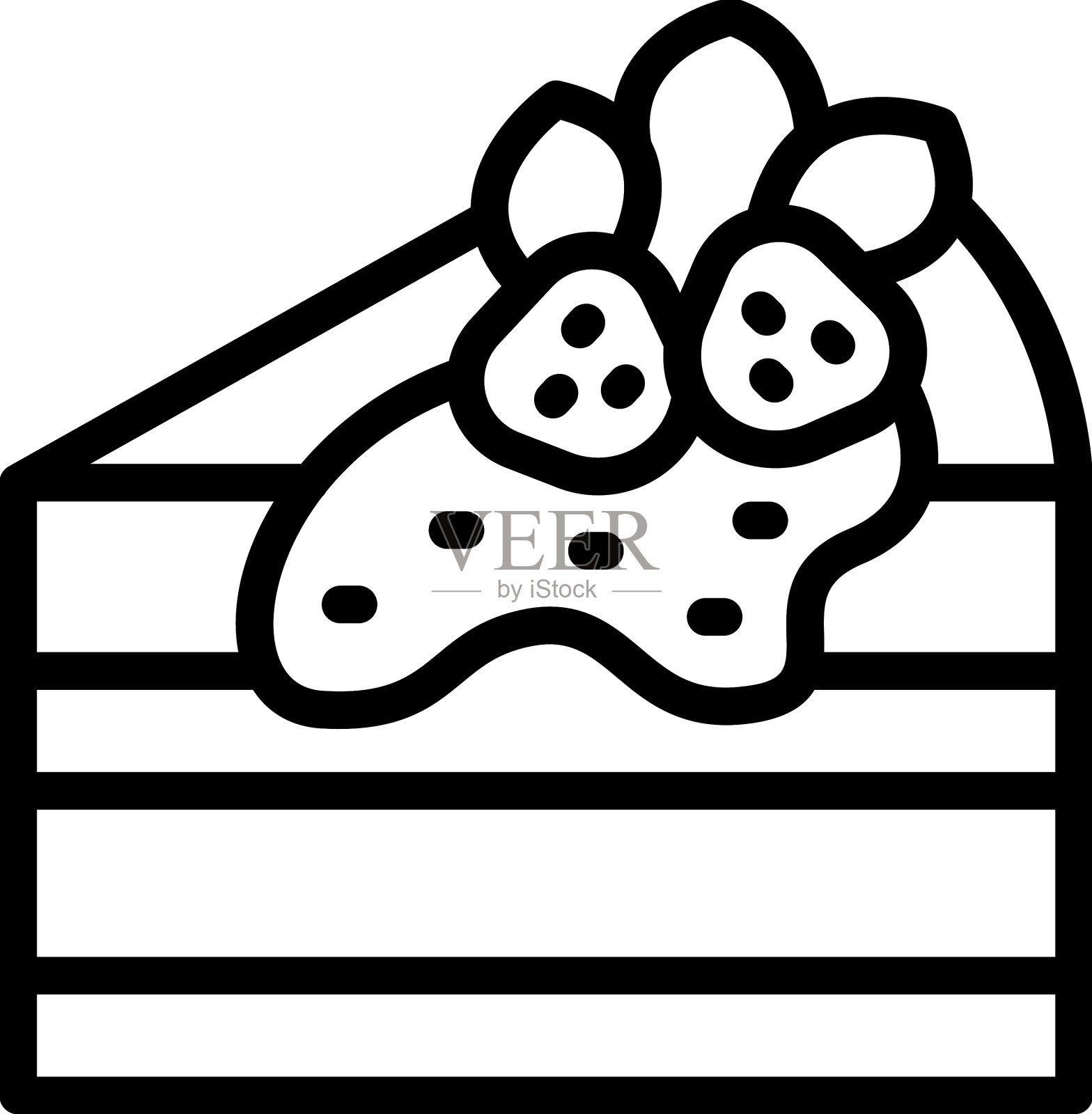 零食餐图标轮廓切片食品插画图片素材