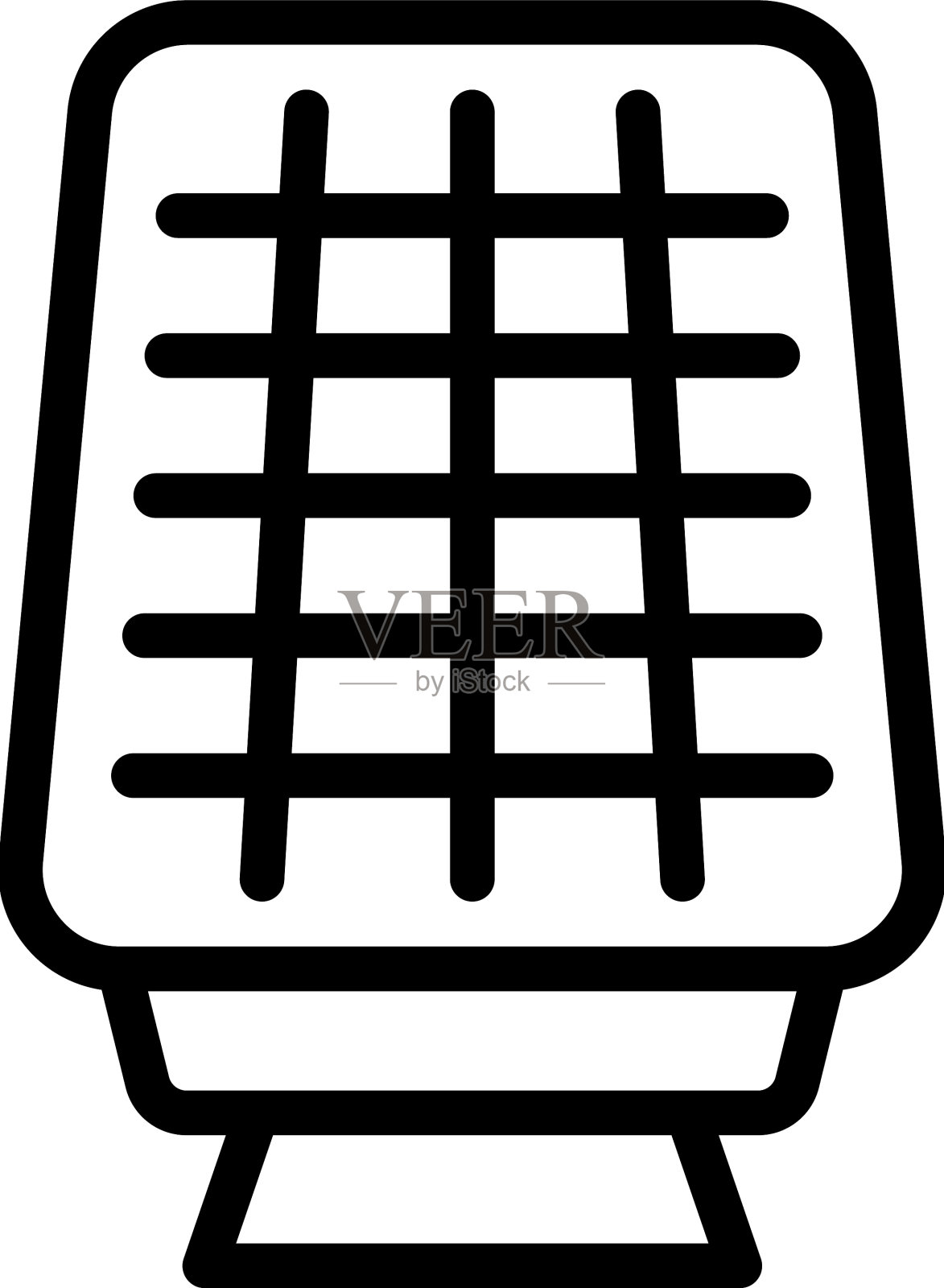 太阳能电池板图标轮廓生态能源插画图片素材