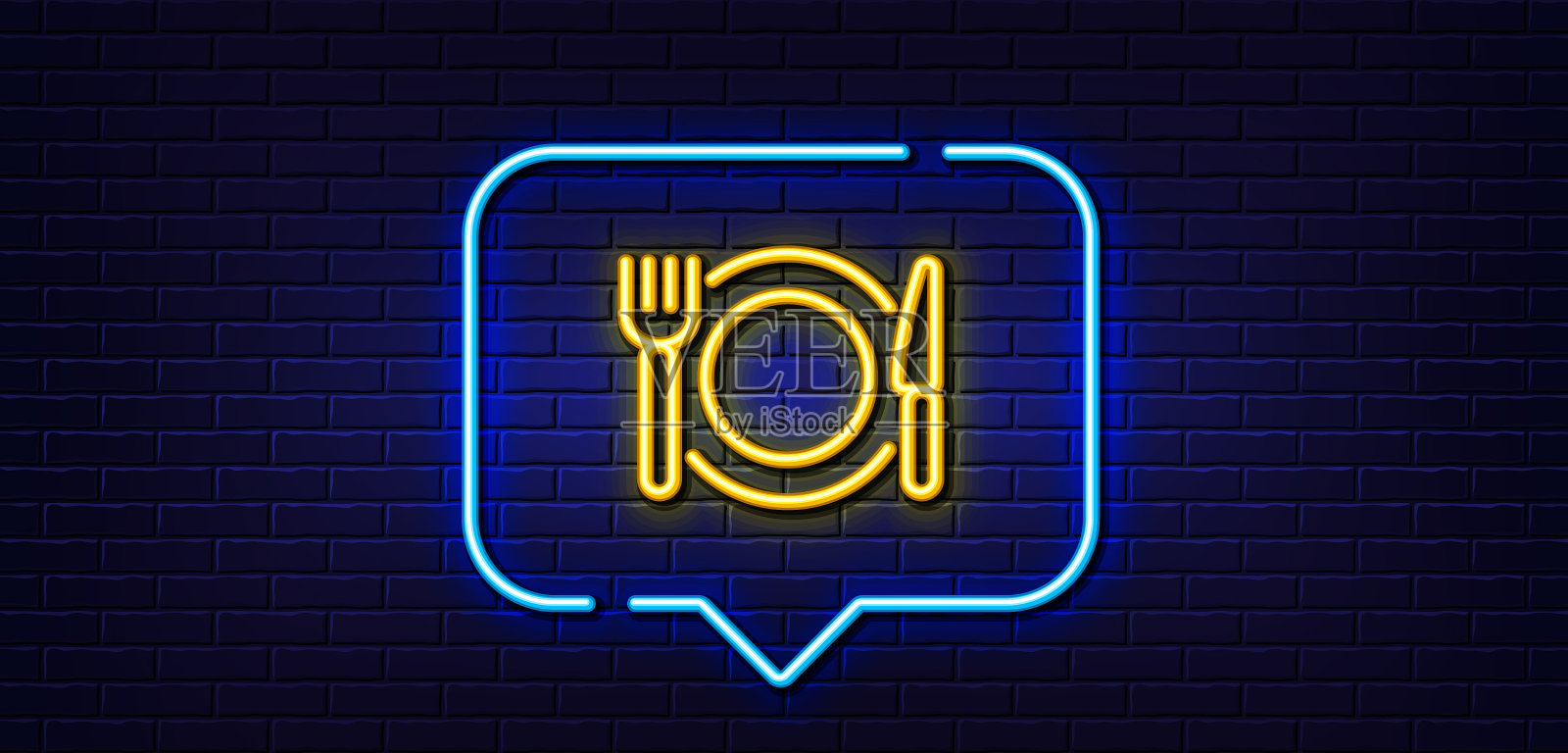 餐厅美食线图标晚餐标志酒店插画图片素材