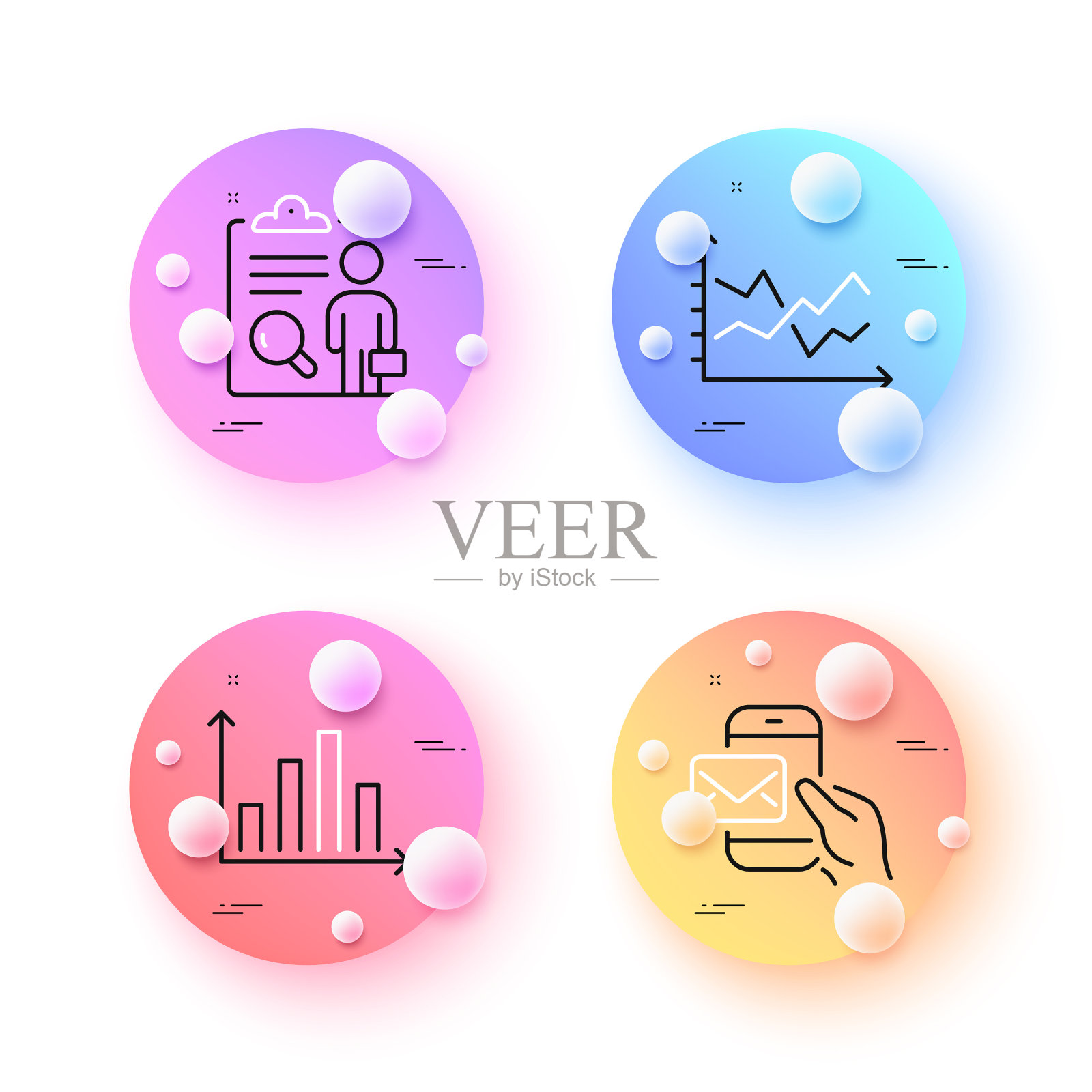 检查图表和图表最小插画图片素材