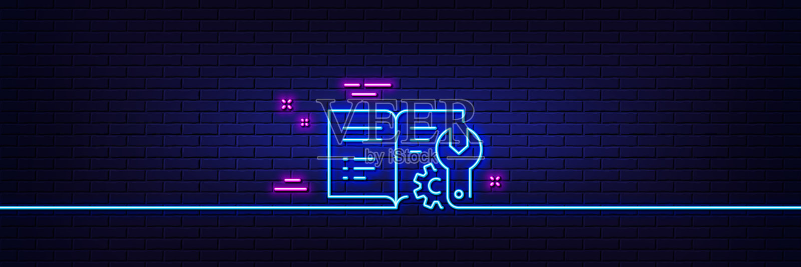 工程文档线图标技术插画图片素材