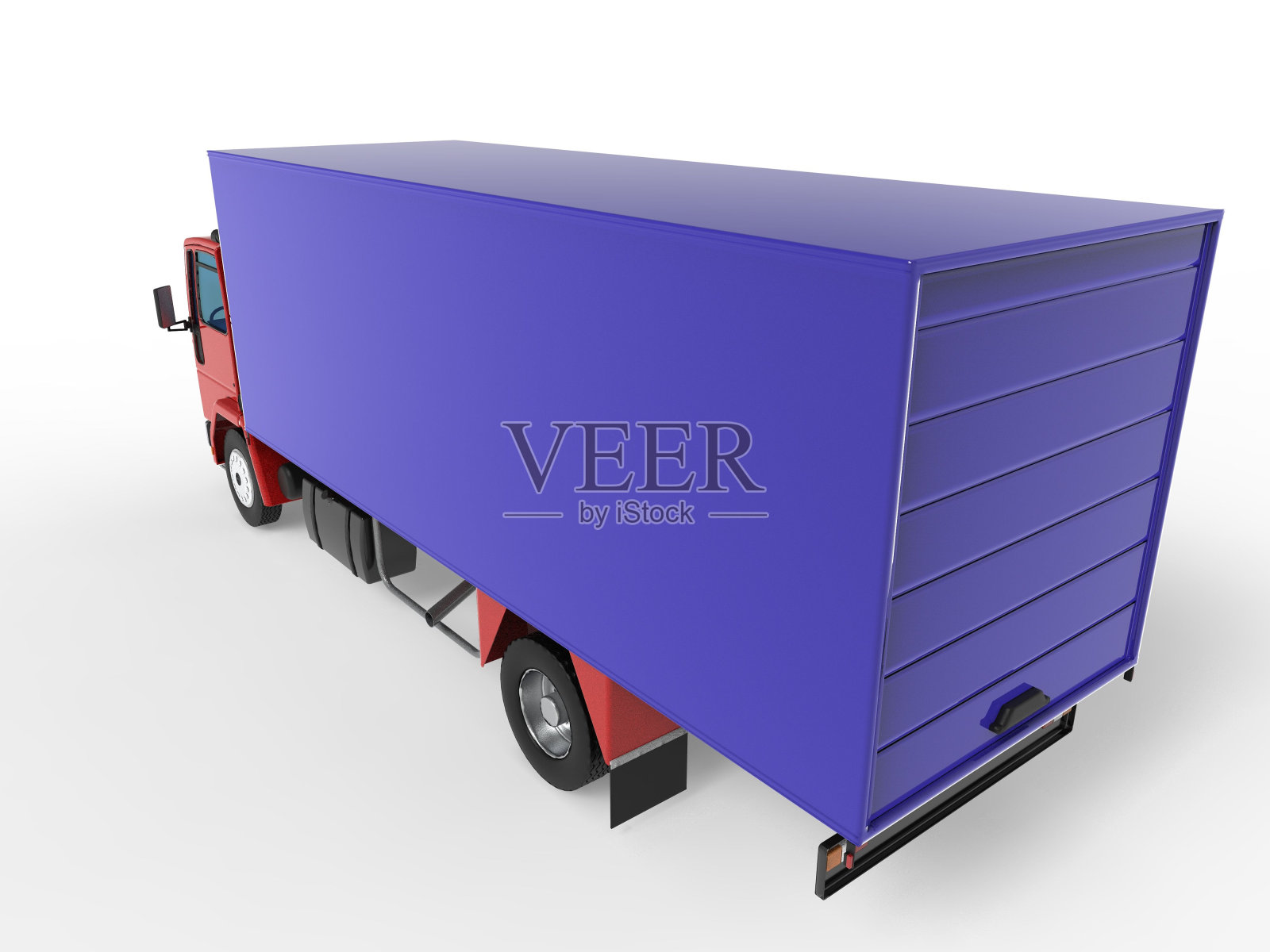 卡车货车运输孤立的三维渲染插图上的白色背景照片摄影图片