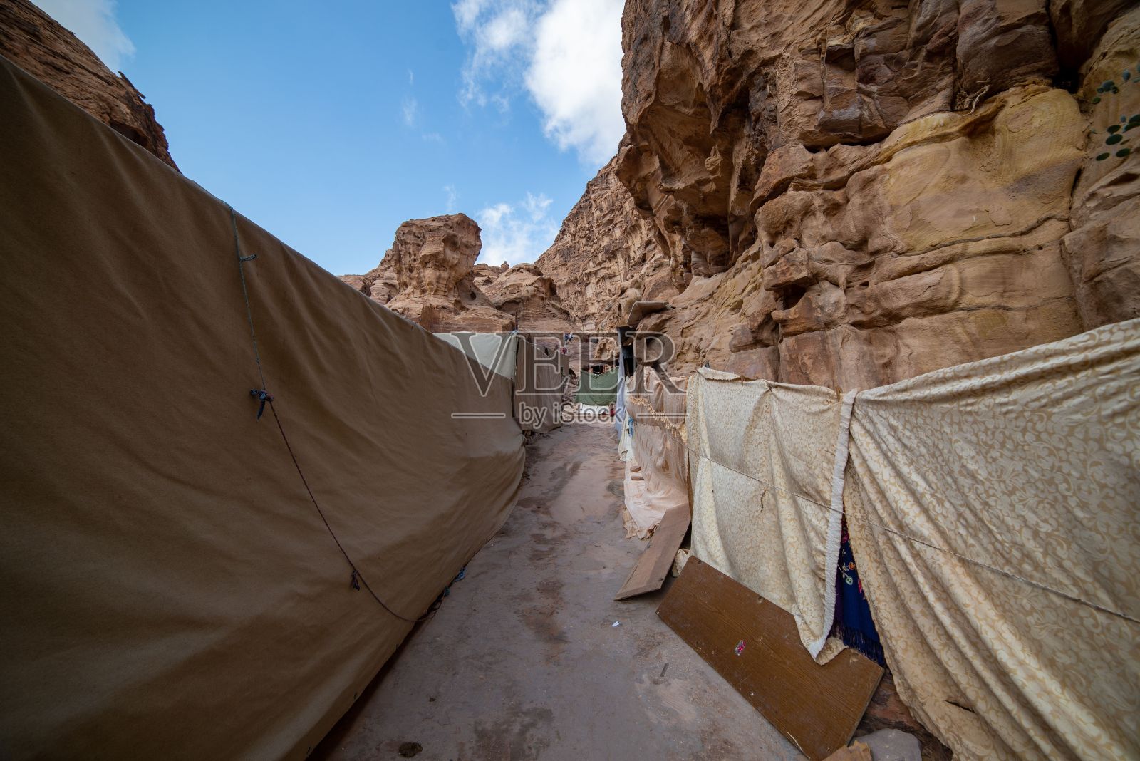 约旦佩特拉美丽山脉航拍景观照片摄影图片