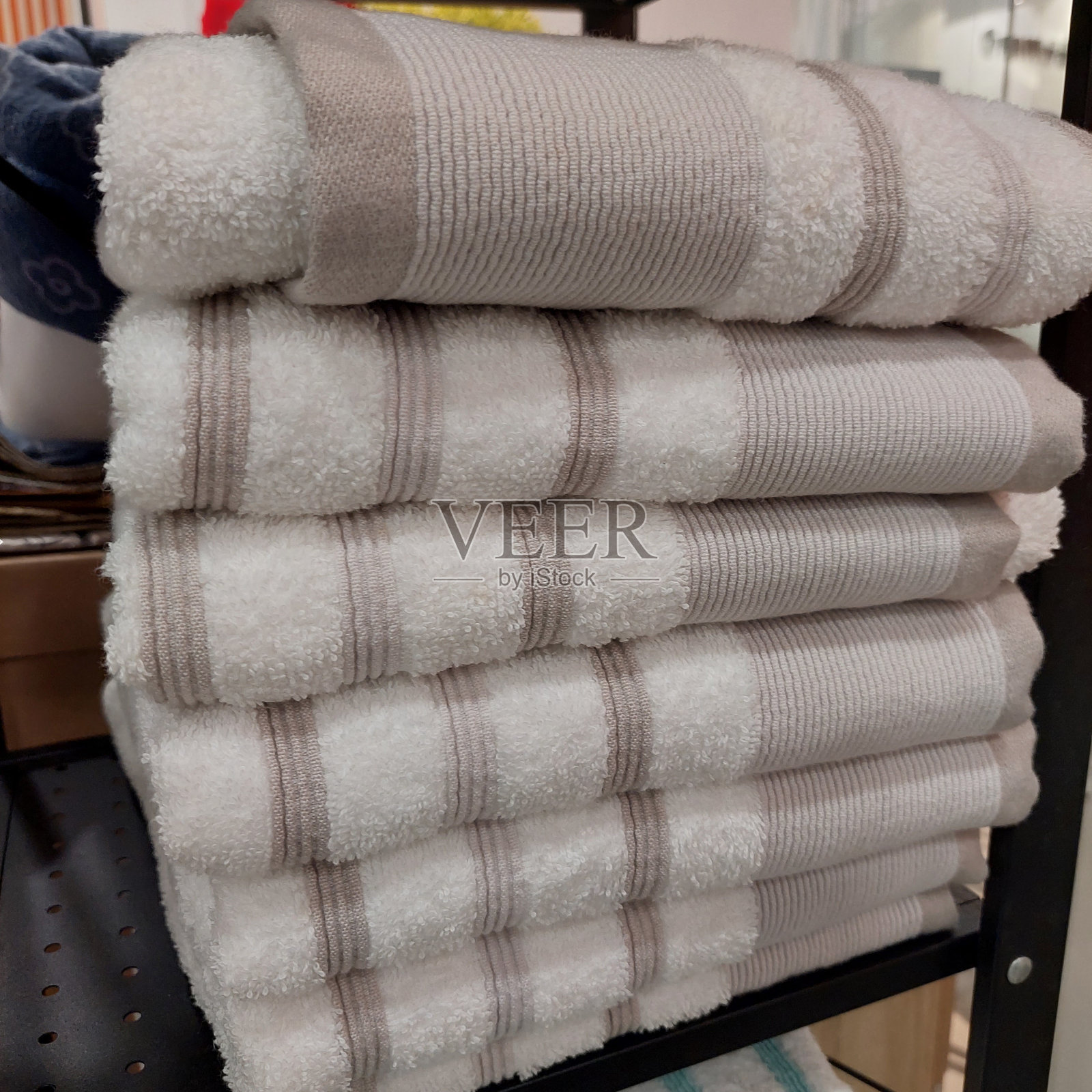 干净的白毛巾照片摄影图片